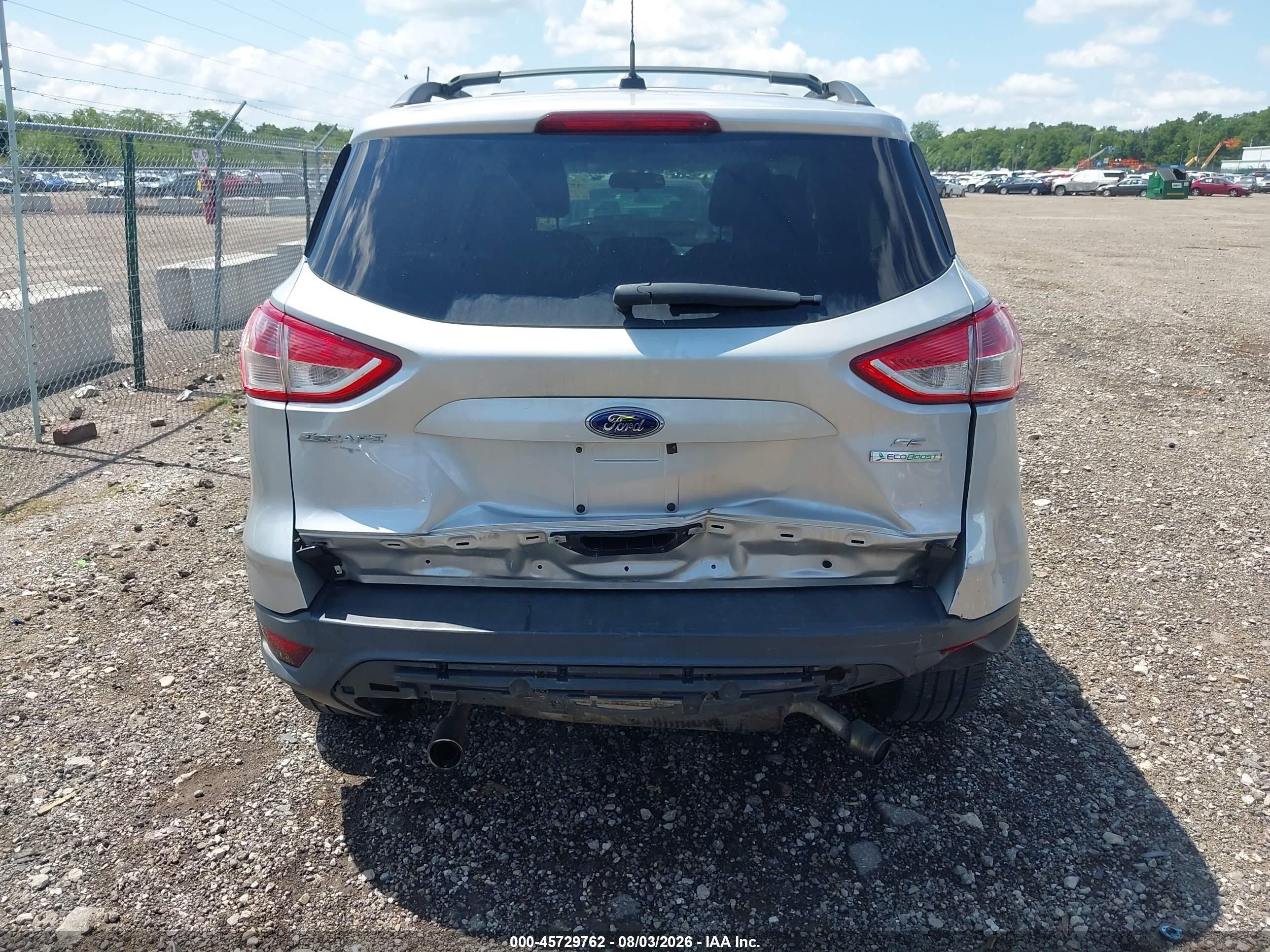 2013 Ford Escape Se Silver vin: 1FMCU0G92DUC49223