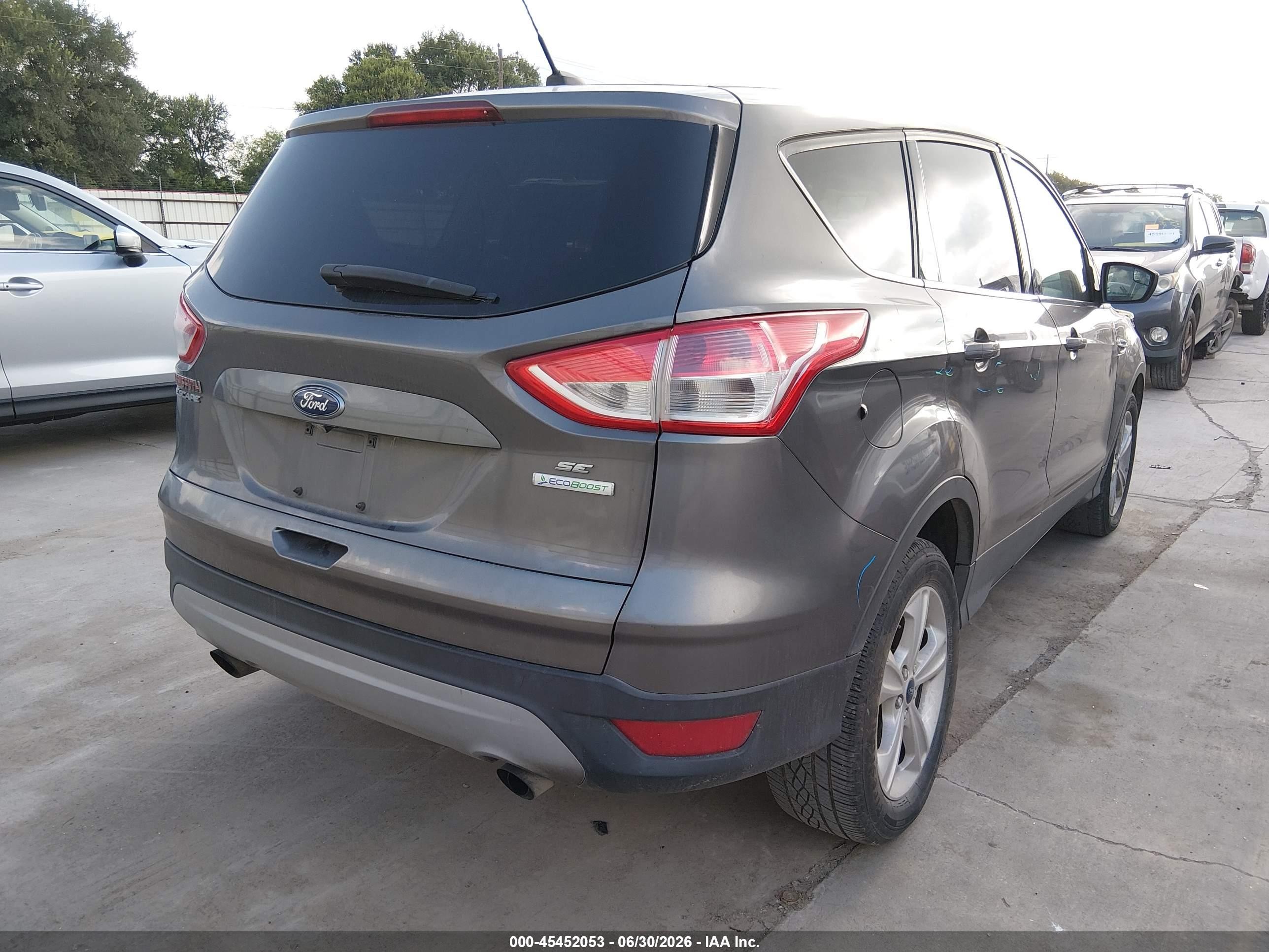 2014 Ford Escape Se Gray vin: 1FMCU0G92EUA54921