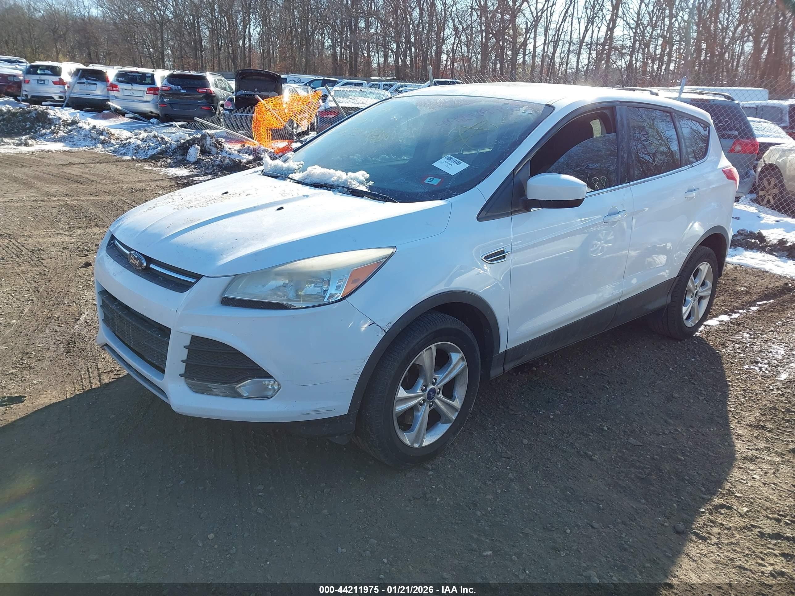 2014 Ford Escape Se White vin: 1FMCU0G92EUB02384