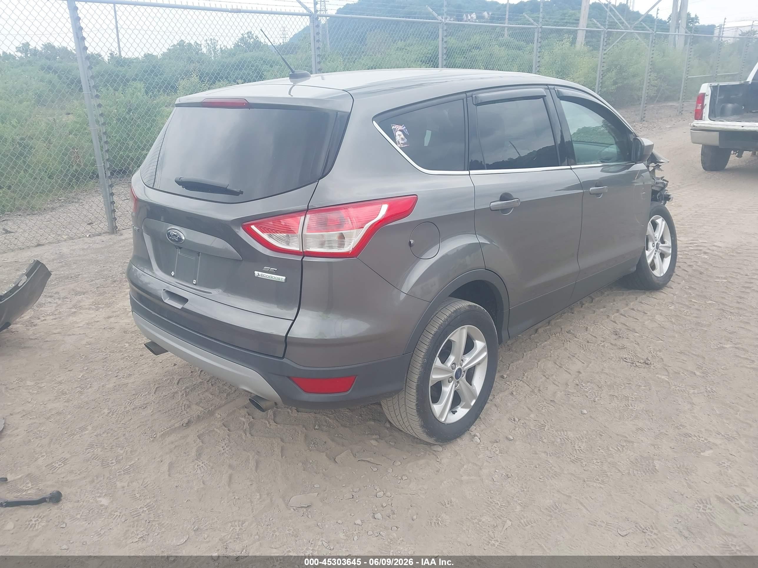 2014 Ford Escape Se Gray vin: 1FMCU0G92EUB95438