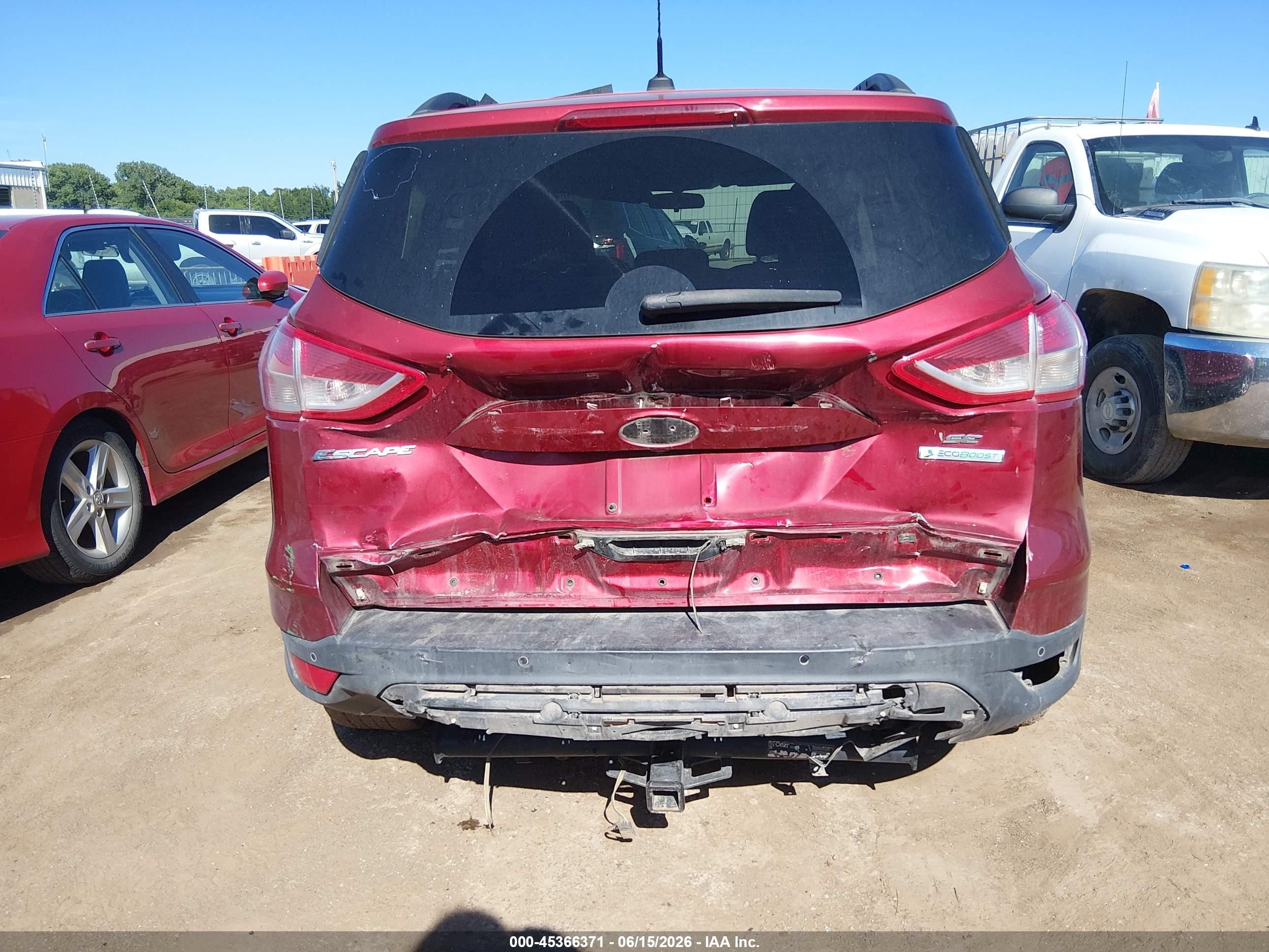 2014 Ford Escape Se Red vin: 1FMCU0G92EUC74544