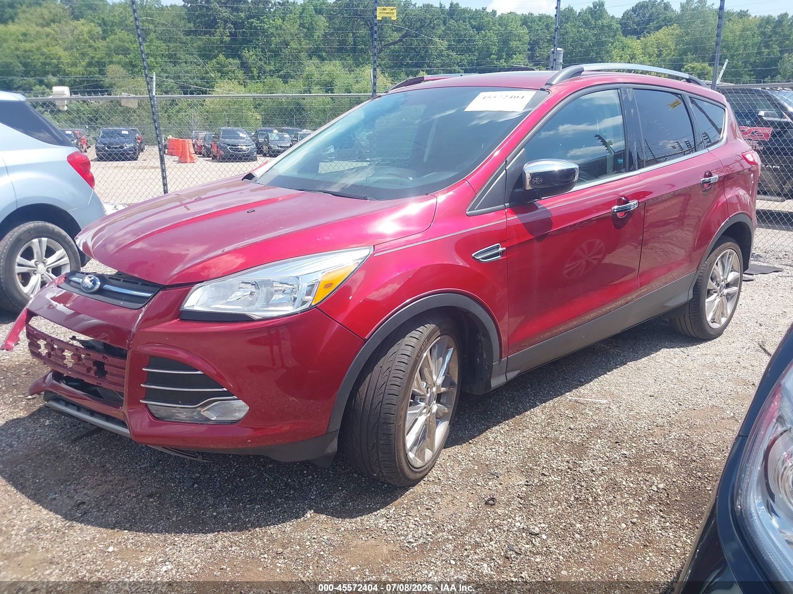 2015 Ford Escape Se Red vin: 1FMCU0G92FUC21554