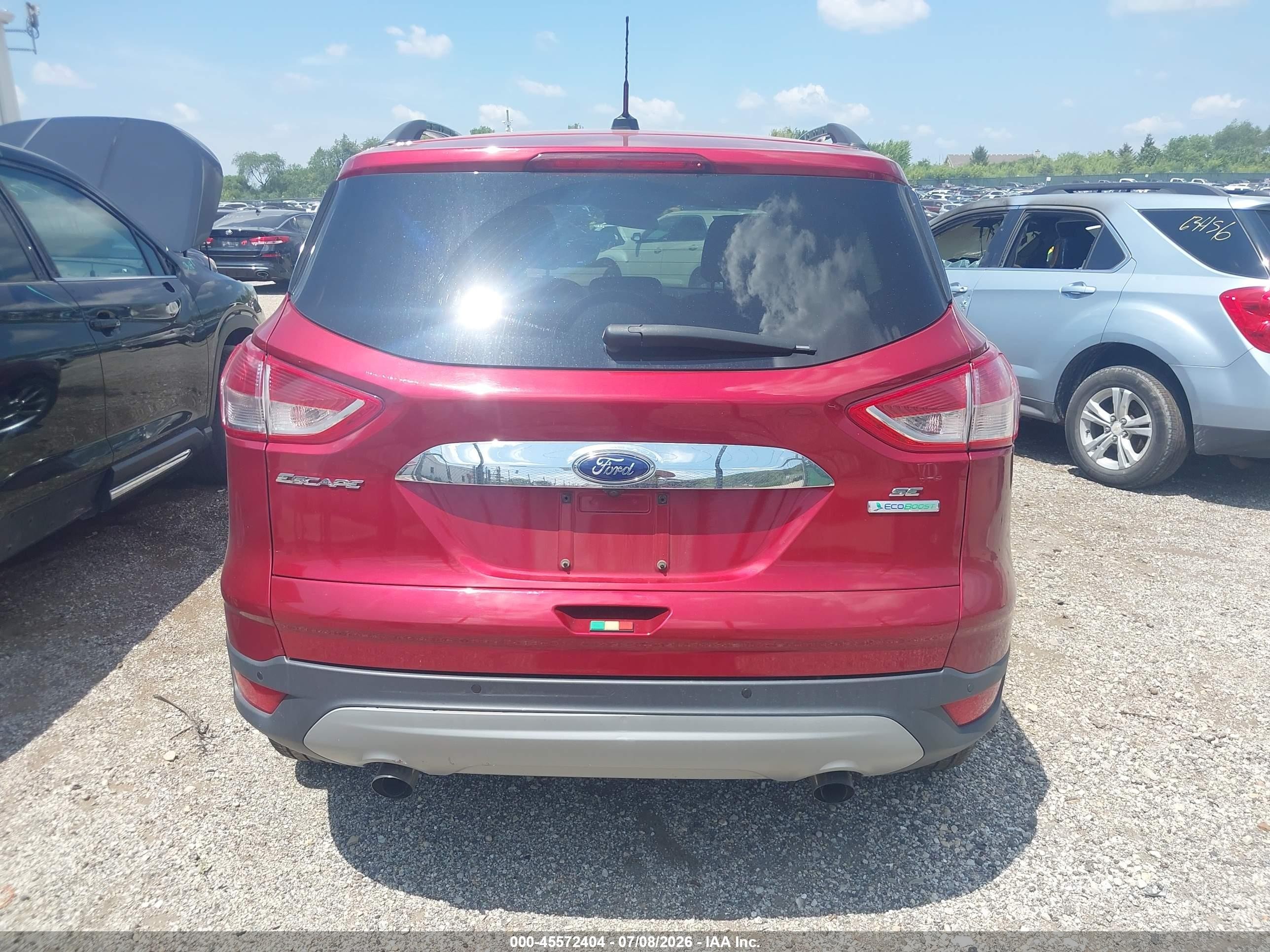 2015 Ford Escape Se Red vin: 1FMCU0G92FUC21554