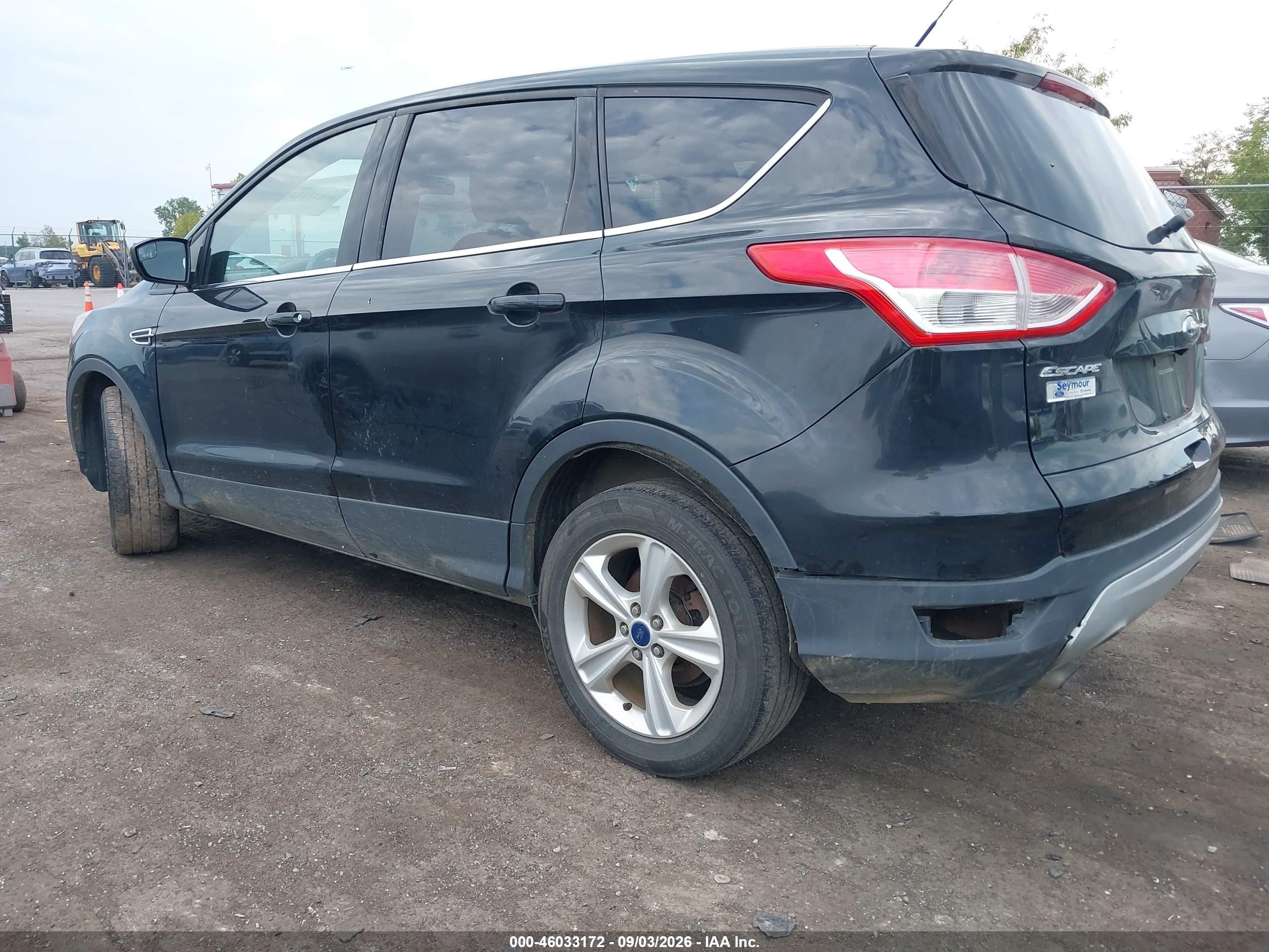 2015 Ford Escape Se Black vin: 1FMCU0G92FUC77302