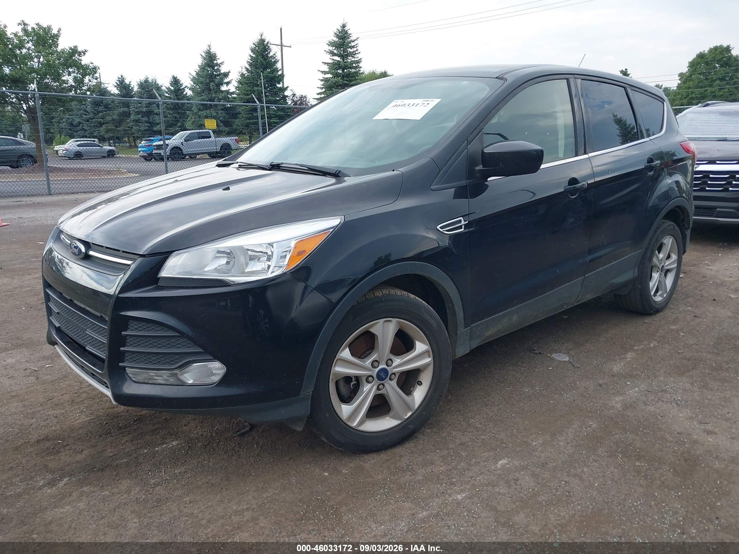 2015 Ford Escape Se Black vin: 1FMCU0G92FUC77302