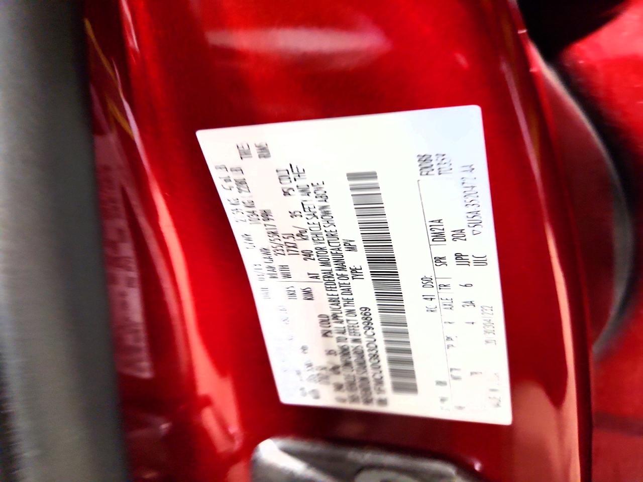 2013 Ford Escape Se Red vin: 1FMCU0G93DUC99869