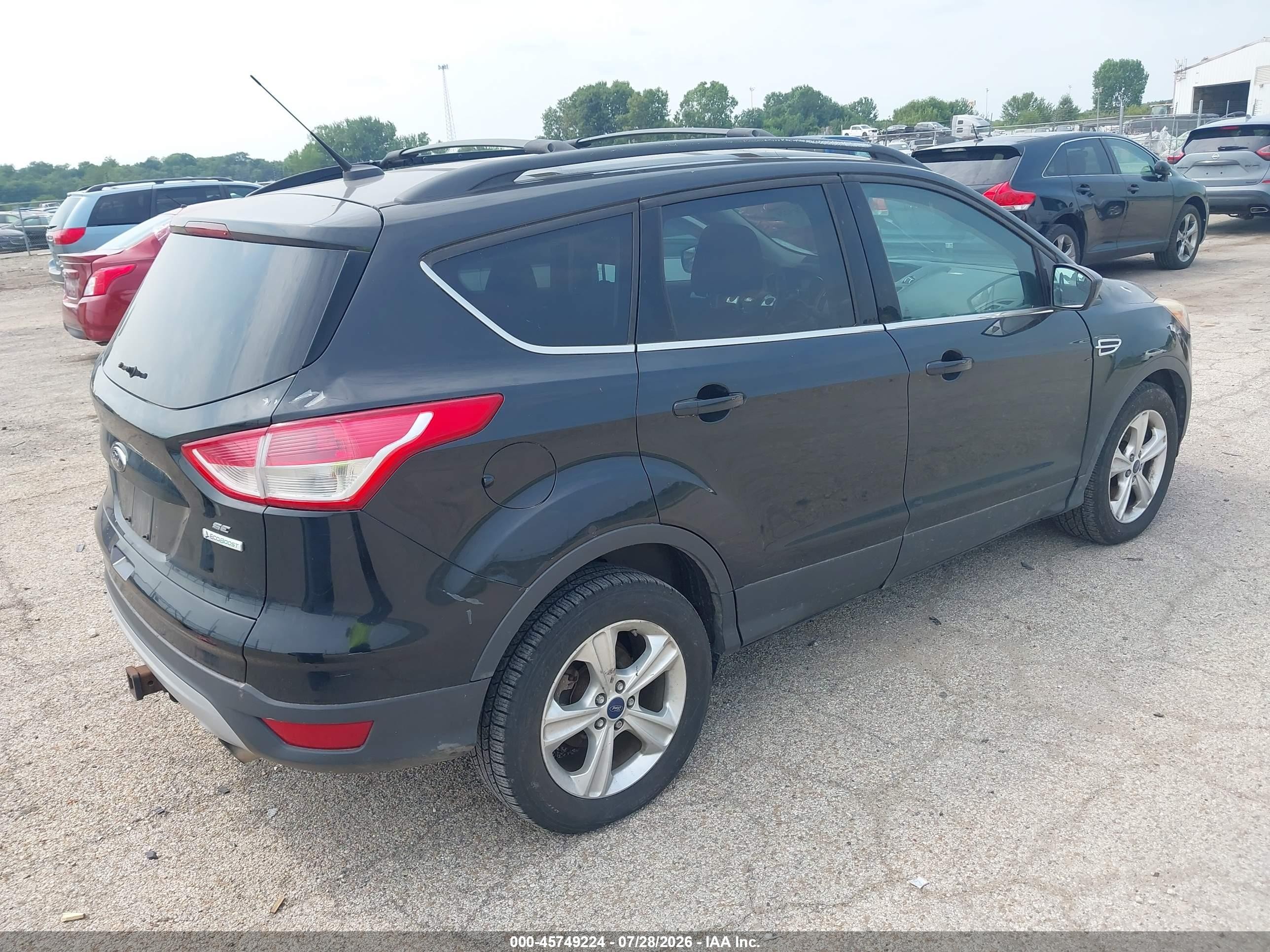 2013 Ford Escape Se Black vin: 1FMCU0G93DUD85909