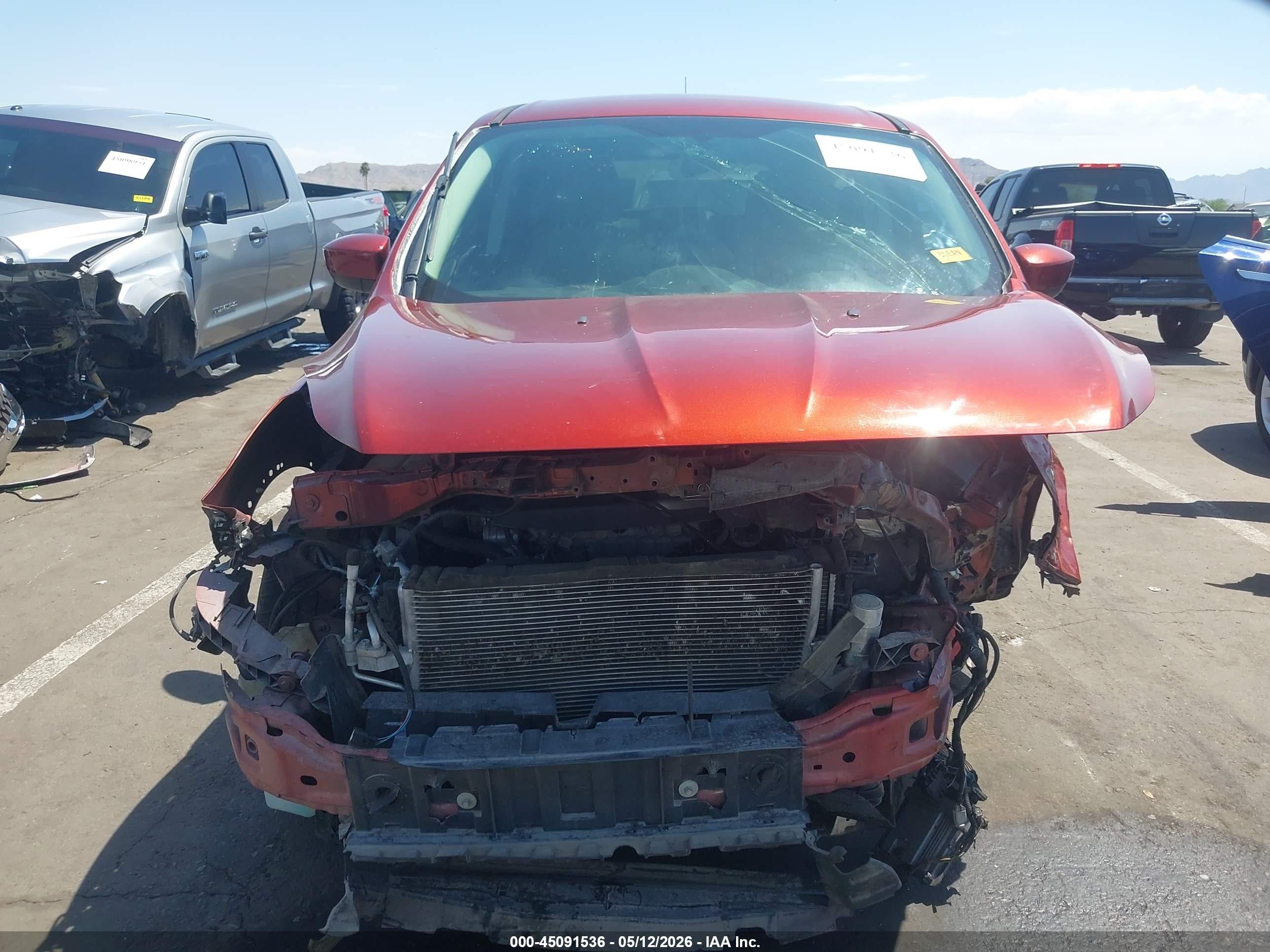 2014 Ford Escape Se Orange vin: 1FMCU0G93EUB08999