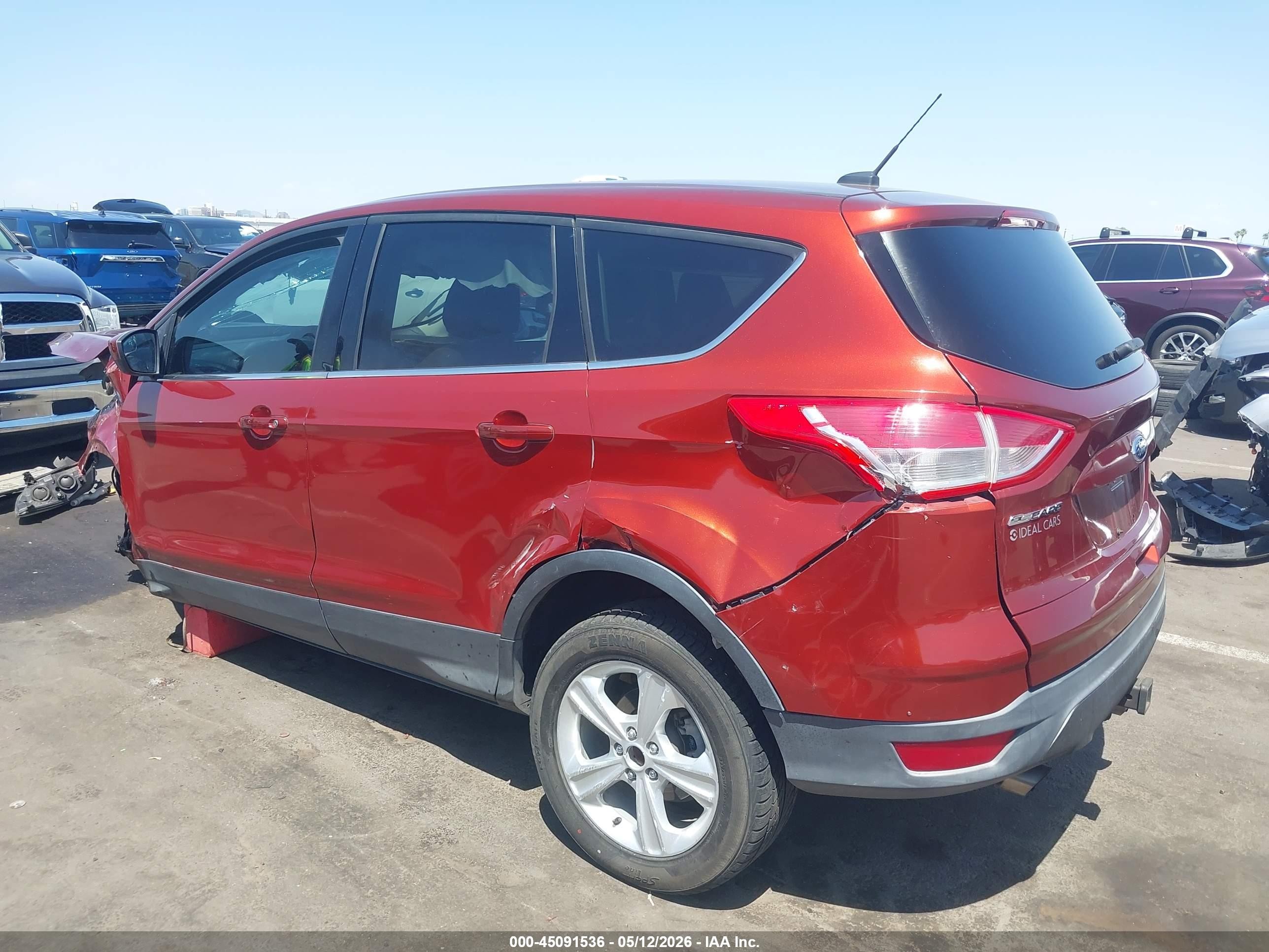 2014 Ford Escape Se Orange vin: 1FMCU0G93EUB08999