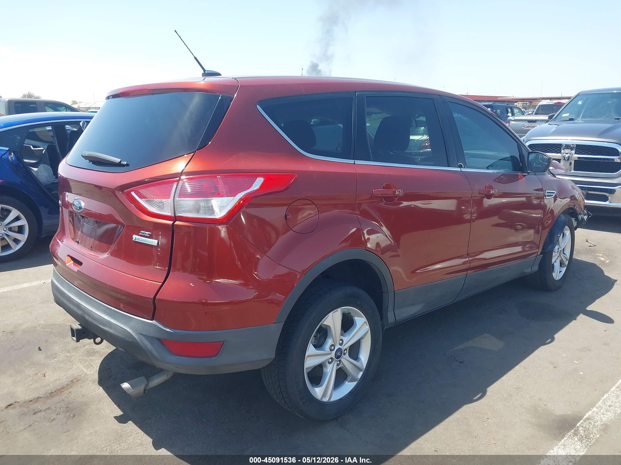 2014 Ford Escape Se Orange vin: 1FMCU0G93EUB08999