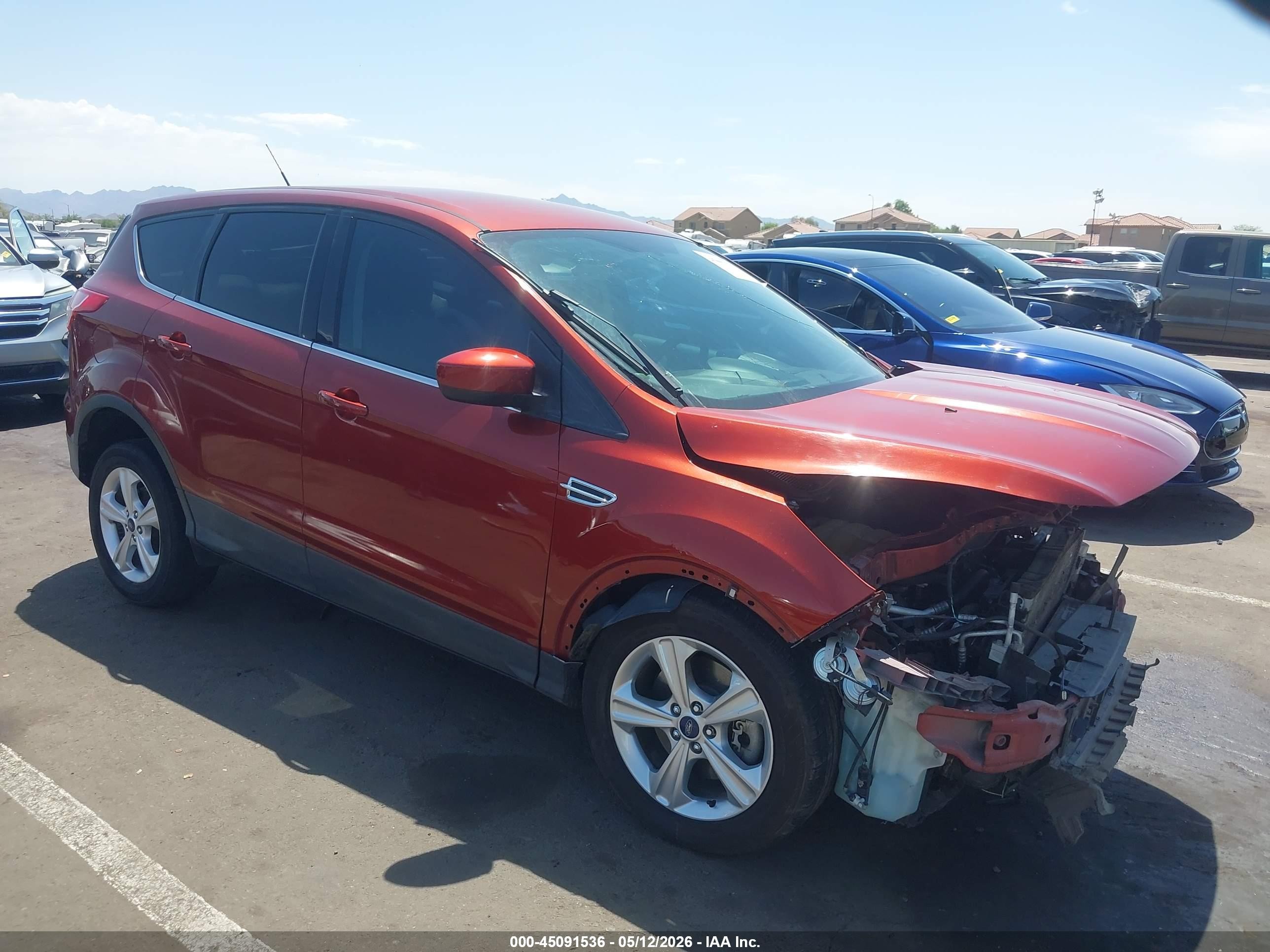 2014 Ford Escape Se Orange vin: 1FMCU0G93EUB08999