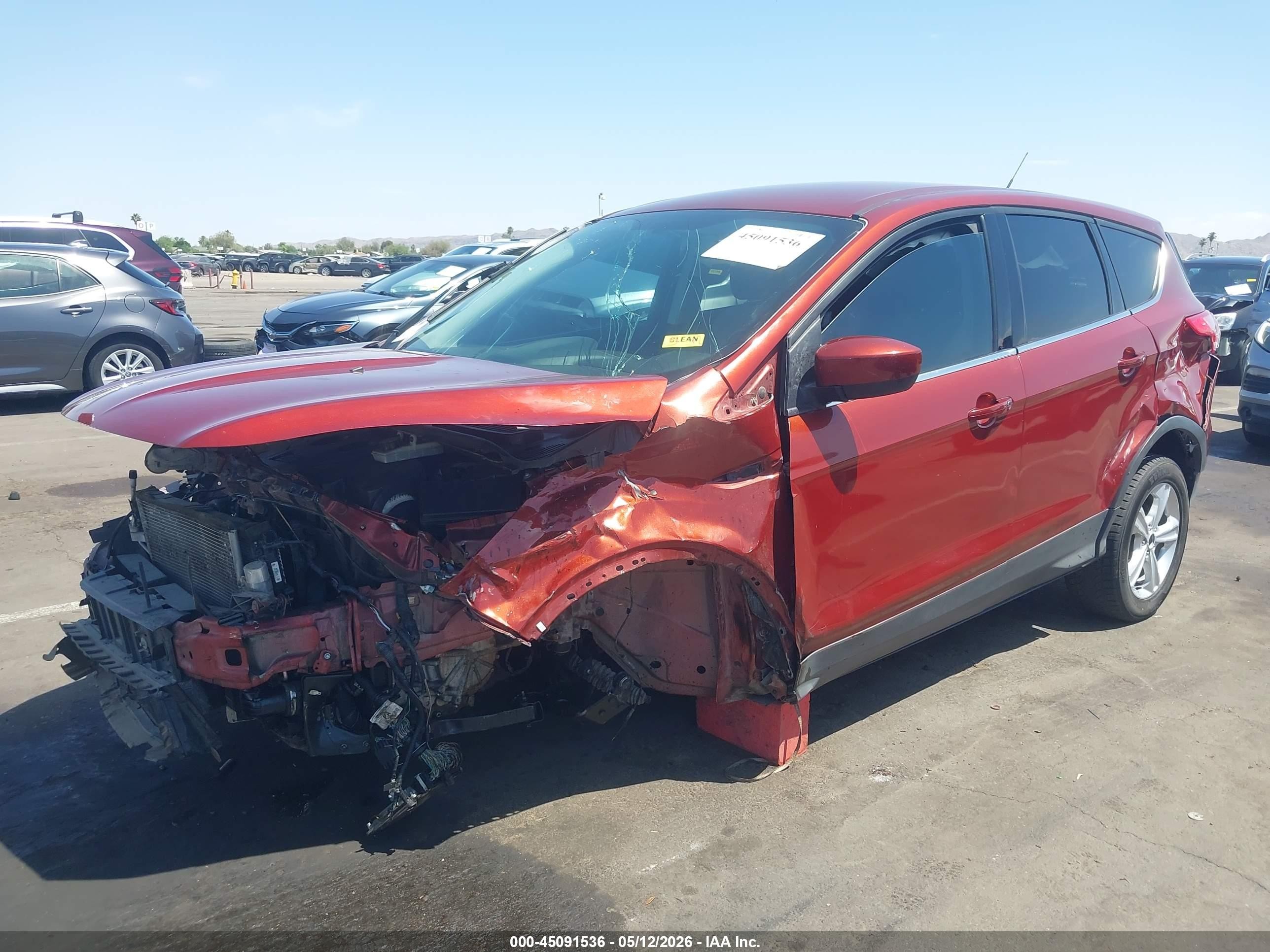 2014 Ford Escape Se Orange vin: 1FMCU0G93EUB08999