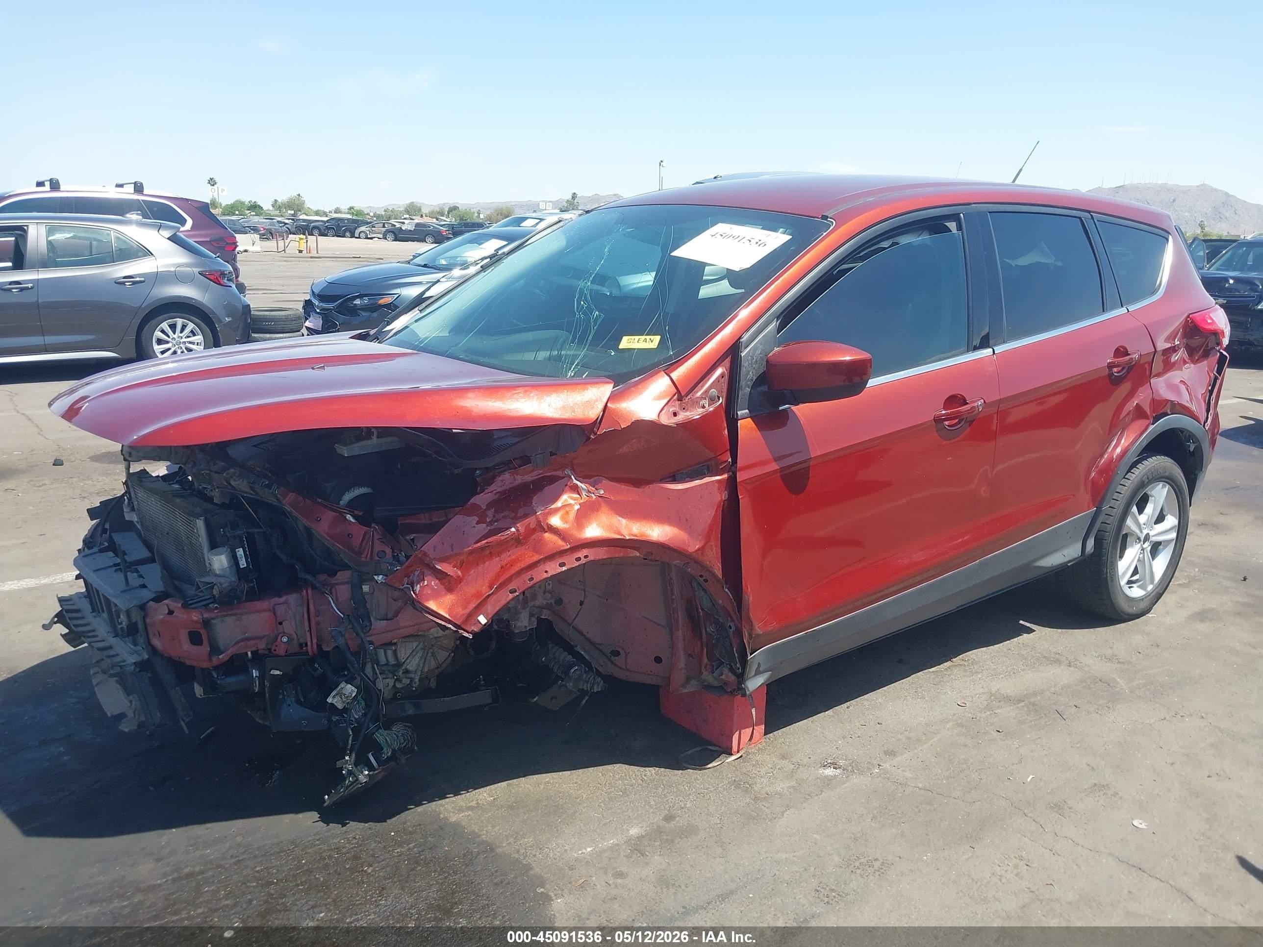 2014 Ford Escape Se Orange vin: 1FMCU0G93EUB08999