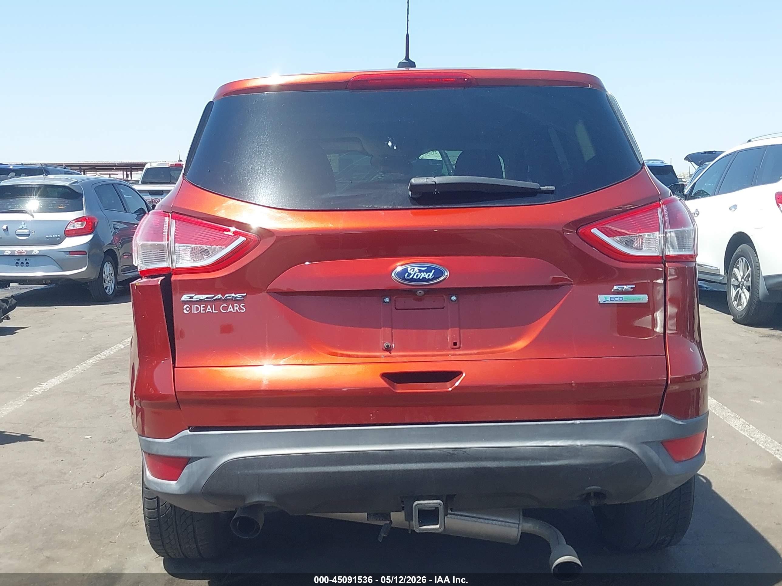 2014 Ford Escape Se Orange vin: 1FMCU0G93EUB08999