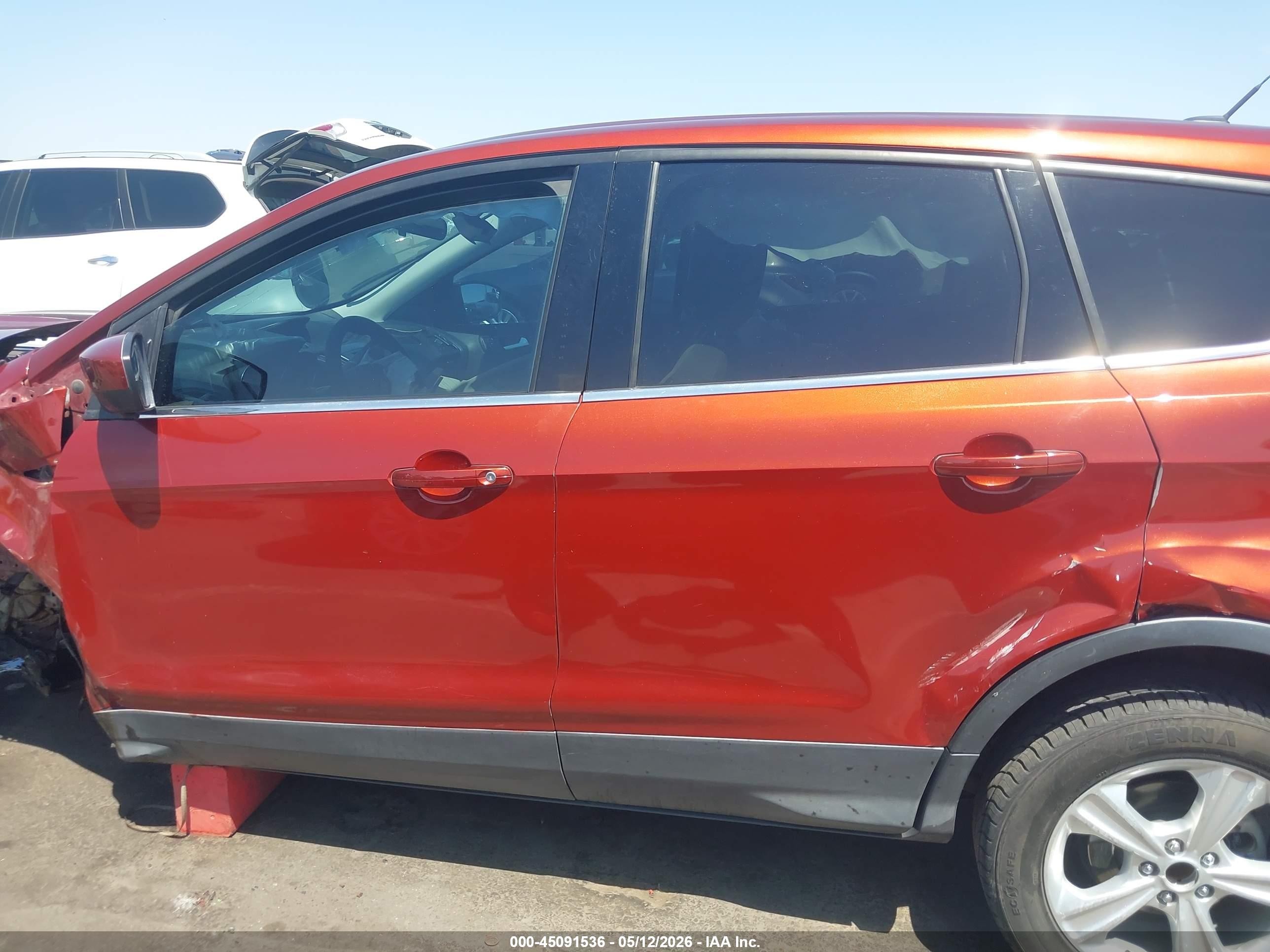 2014 Ford Escape Se Orange vin: 1FMCU0G93EUB08999