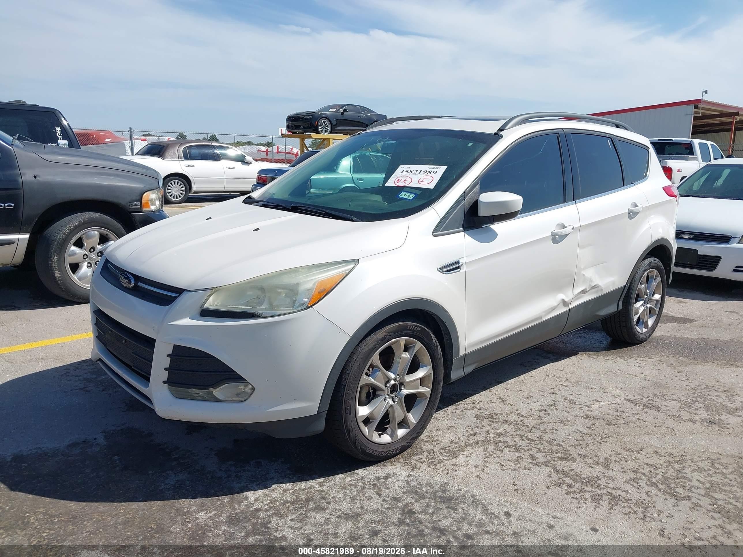 2014 Ford Escape Se White vin: 1FMCU0G93EUB21767