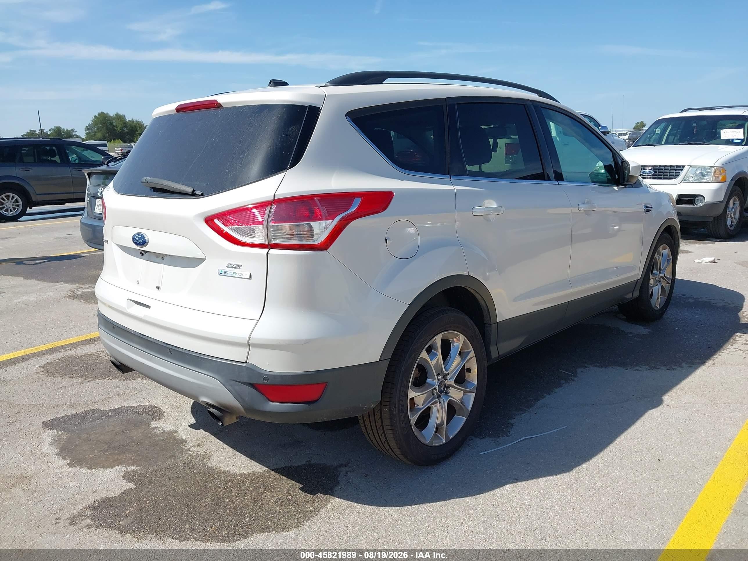 2014 Ford Escape Se White vin: 1FMCU0G93EUB21767