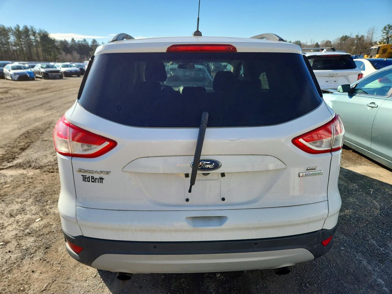 2014 Ford Escape White vin: 1FMCU0G93EUB56177