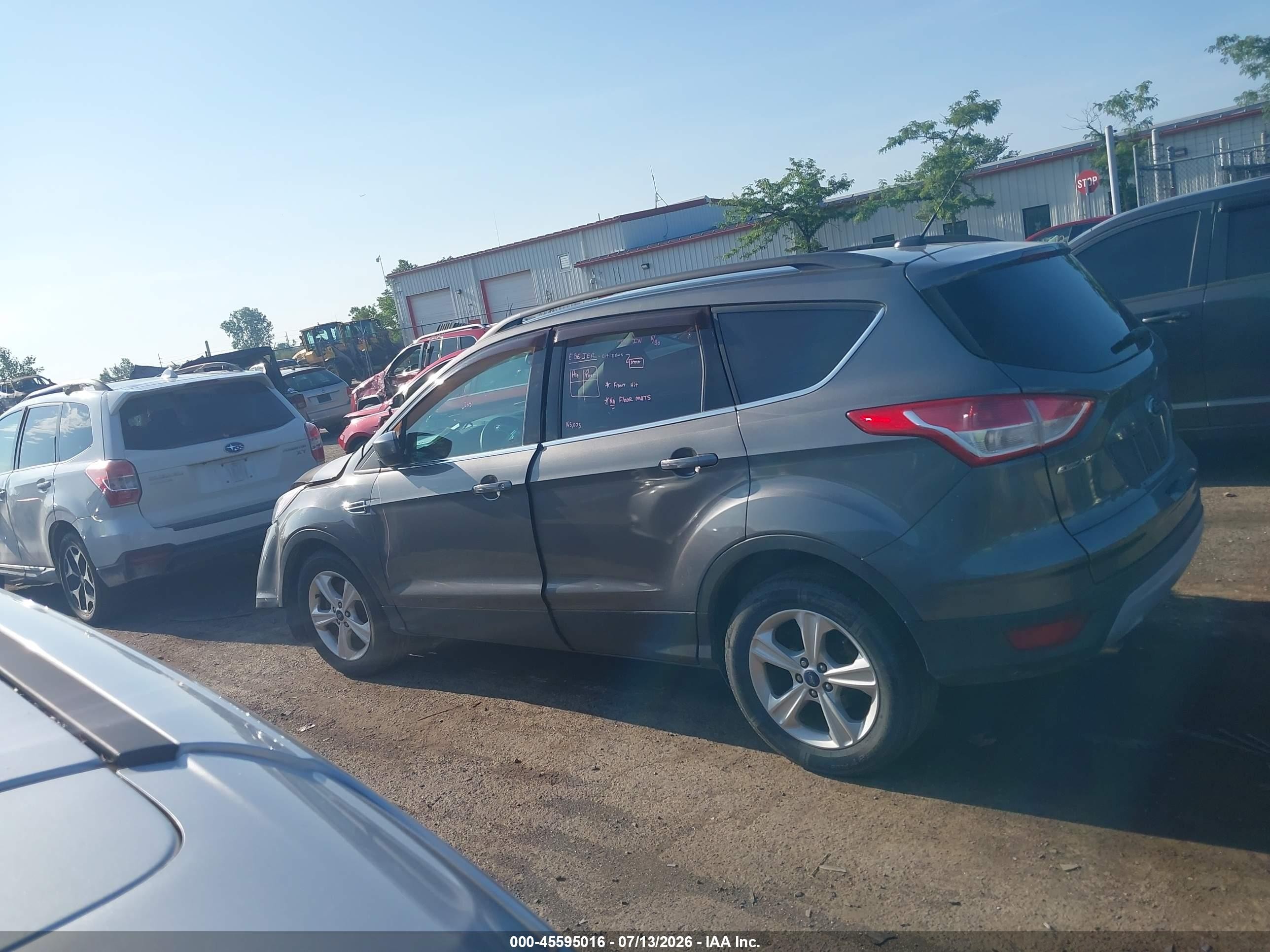 2014 Ford Escape Se Gray vin: 1FMCU0G93EUB60102