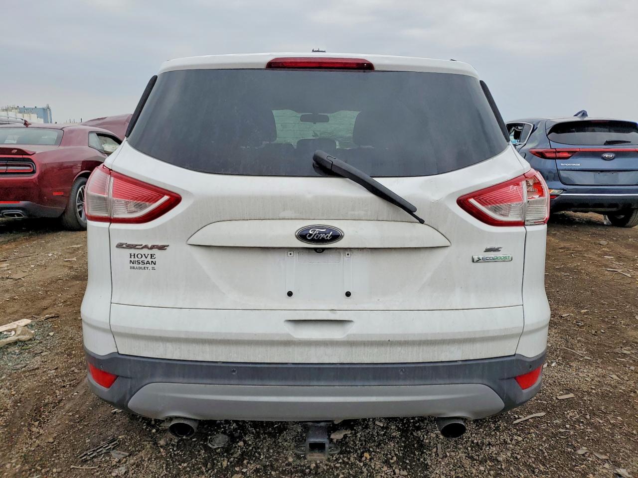 2014 Ford Escape Se White vin: 1FMCU0G93EUD38588