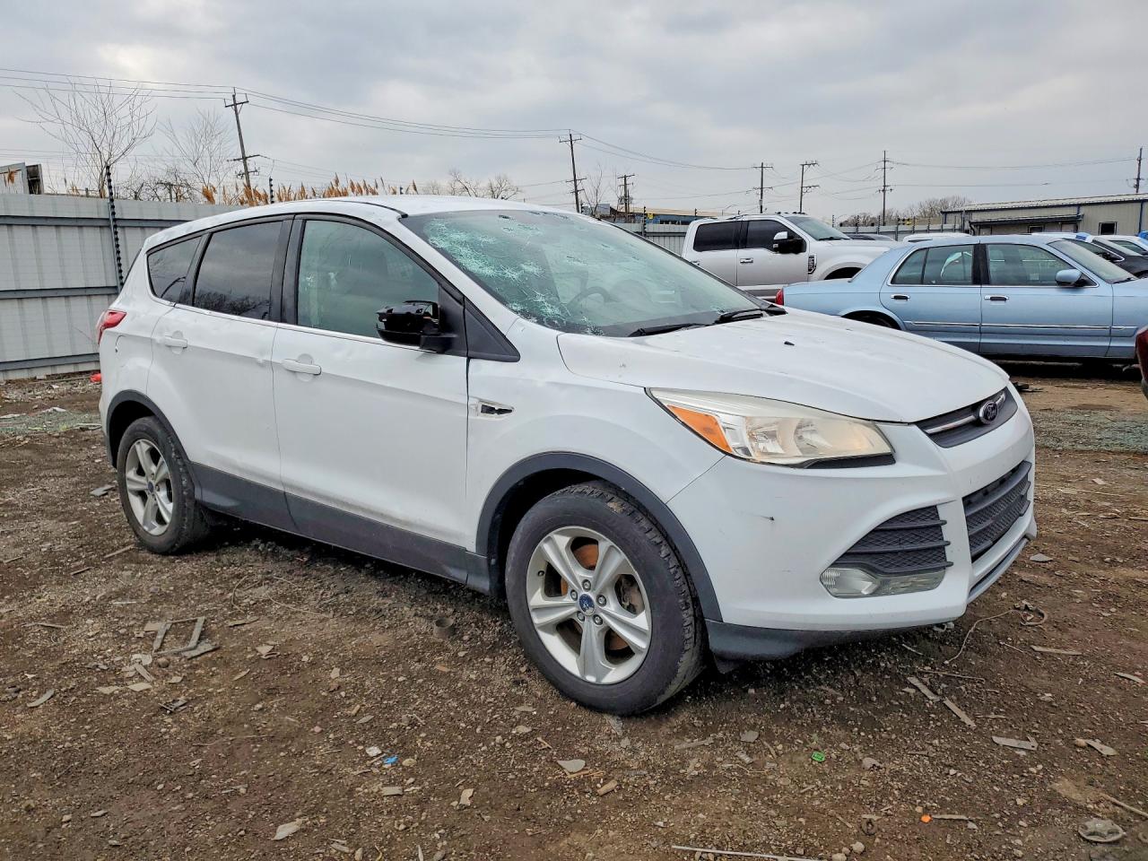2014 Ford Escape Se White vin: 1FMCU0G93EUD38588
