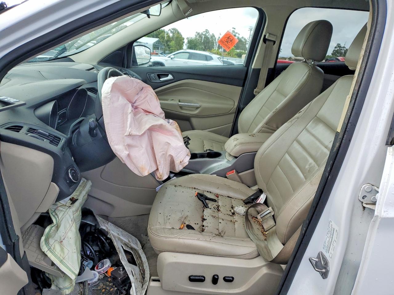 2014 Ford Escape Se White vin: 1FMCU0G93EUE01219
