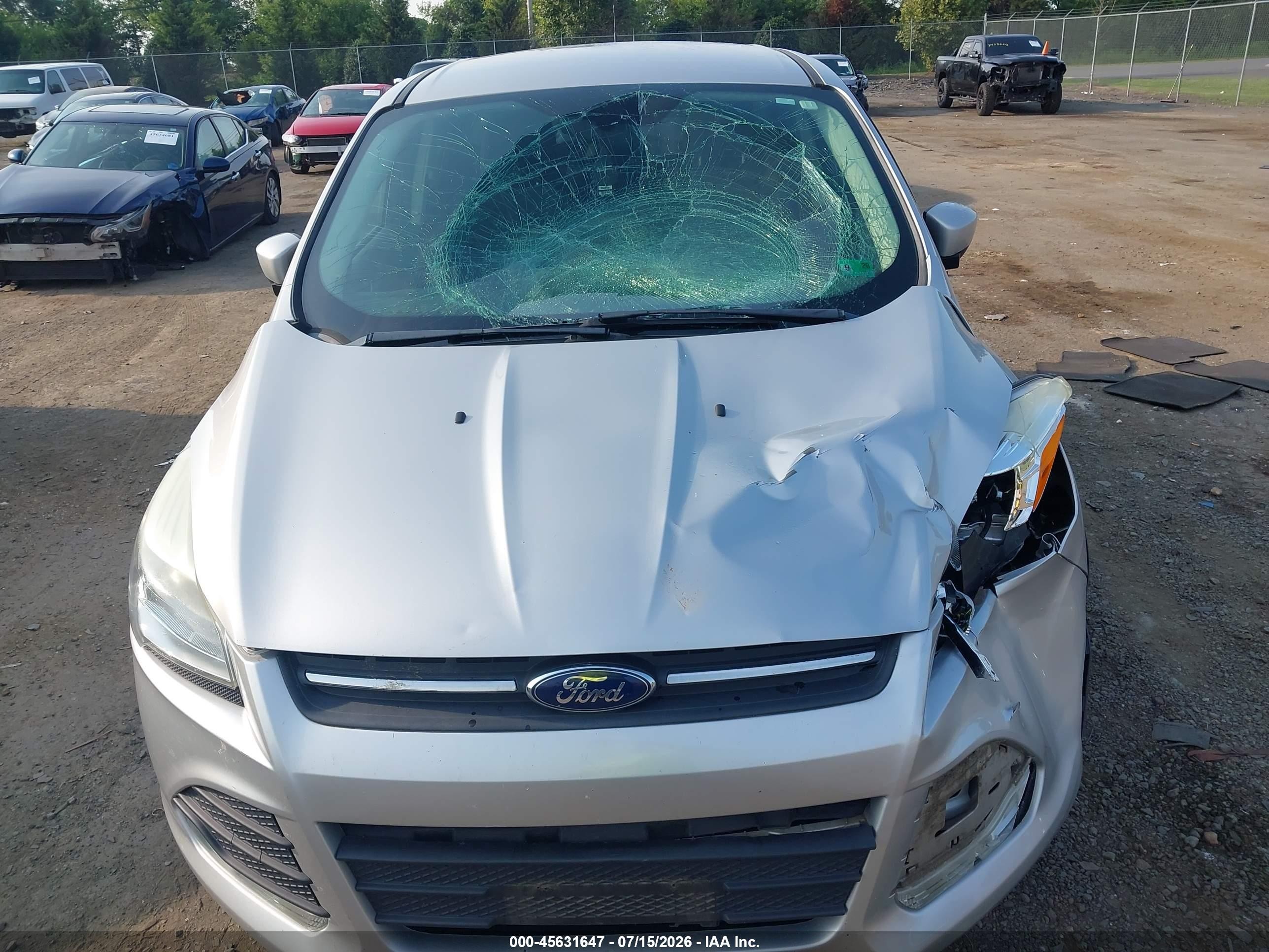 2015 Ford Escape Se Silver vin: 1FMCU0G93FUC90057
