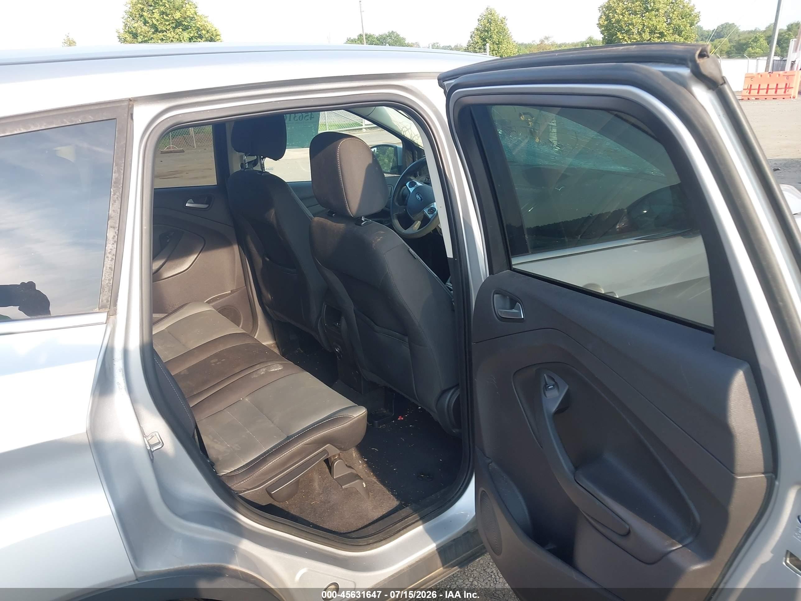 2015 Ford Escape Se Silver vin: 1FMCU0G93FUC90057