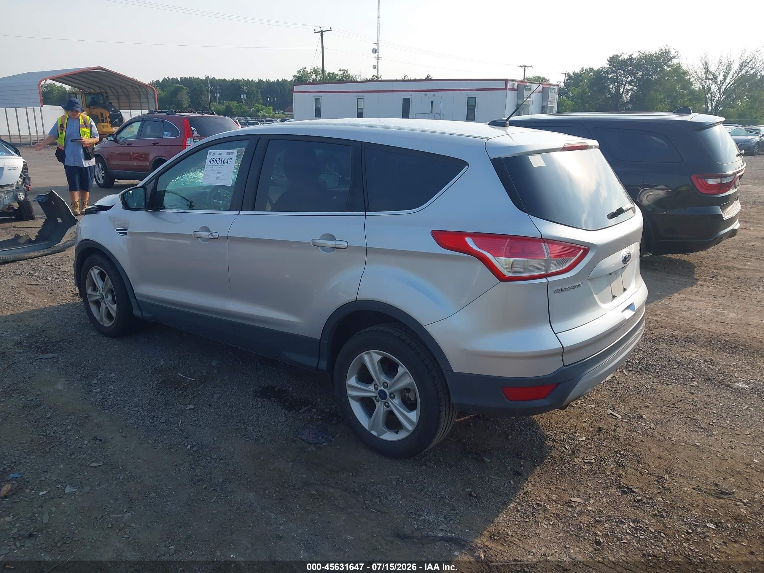 2015 Ford Escape Se Silver vin: 1FMCU0G93FUC90057