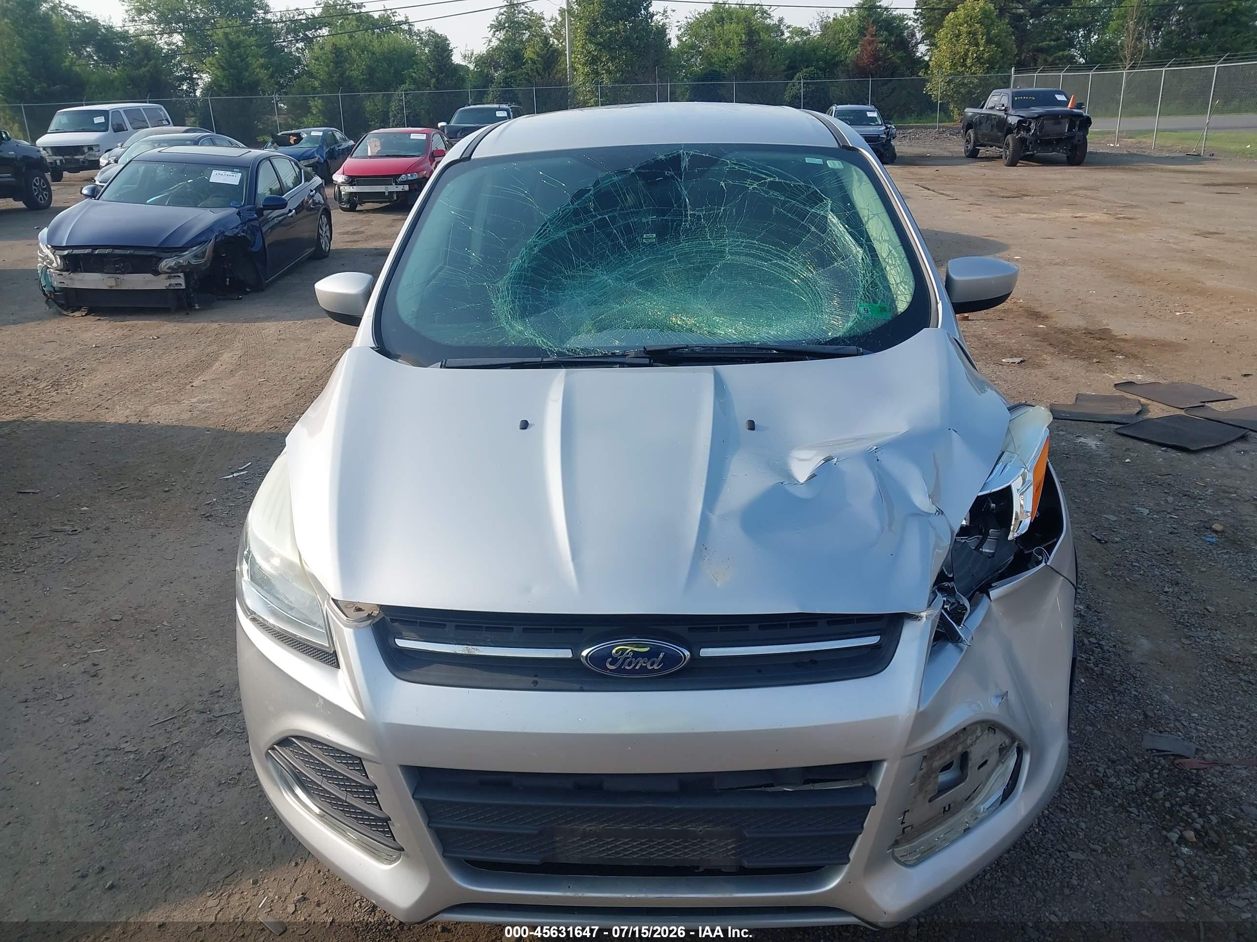 2015 Ford Escape Se Silver vin: 1FMCU0G93FUC90057