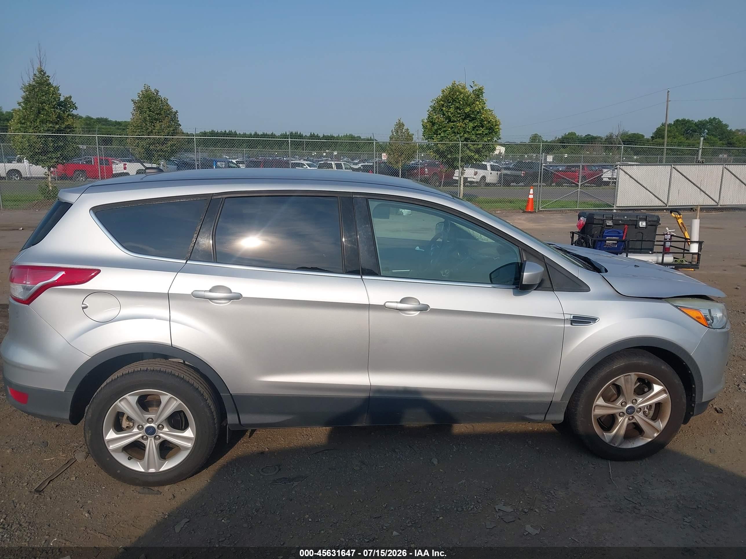 2015 Ford Escape Se Silver vin: 1FMCU0G93FUC90057