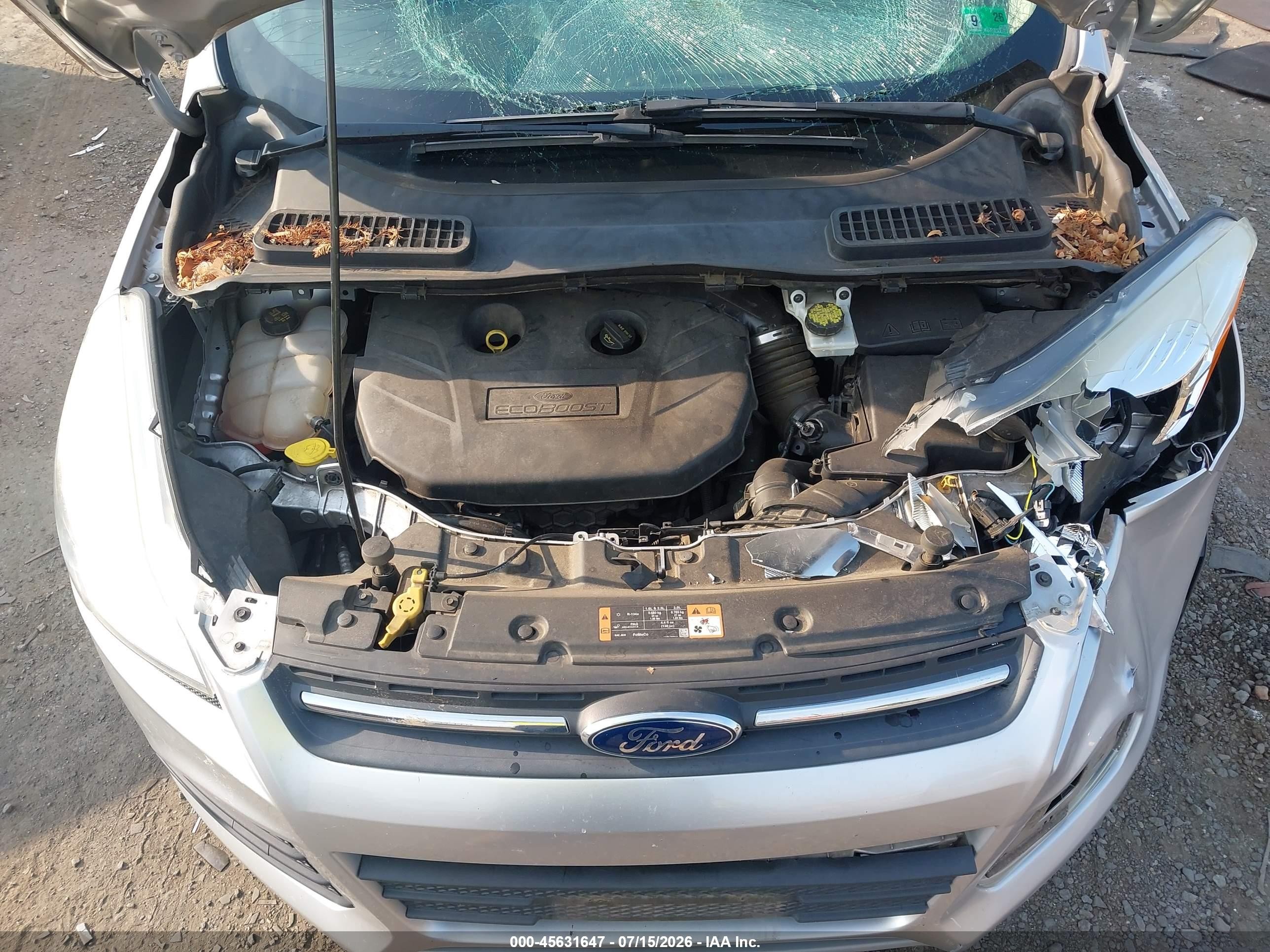 2015 Ford Escape Se Silver vin: 1FMCU0G93FUC90057