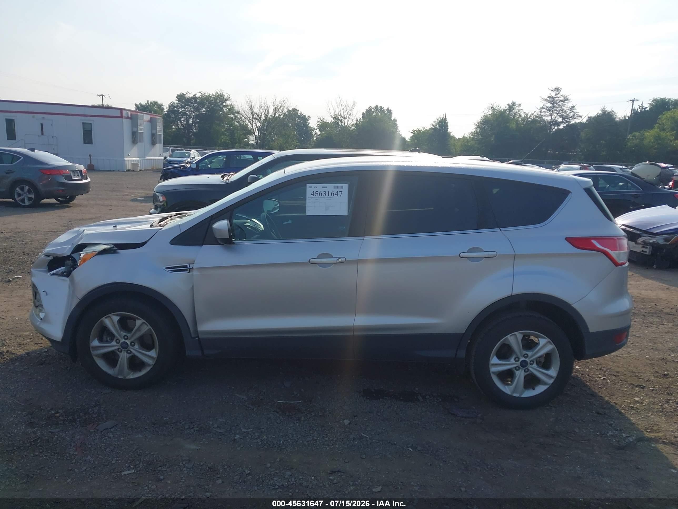 2015 Ford Escape Se Silver vin: 1FMCU0G93FUC90057