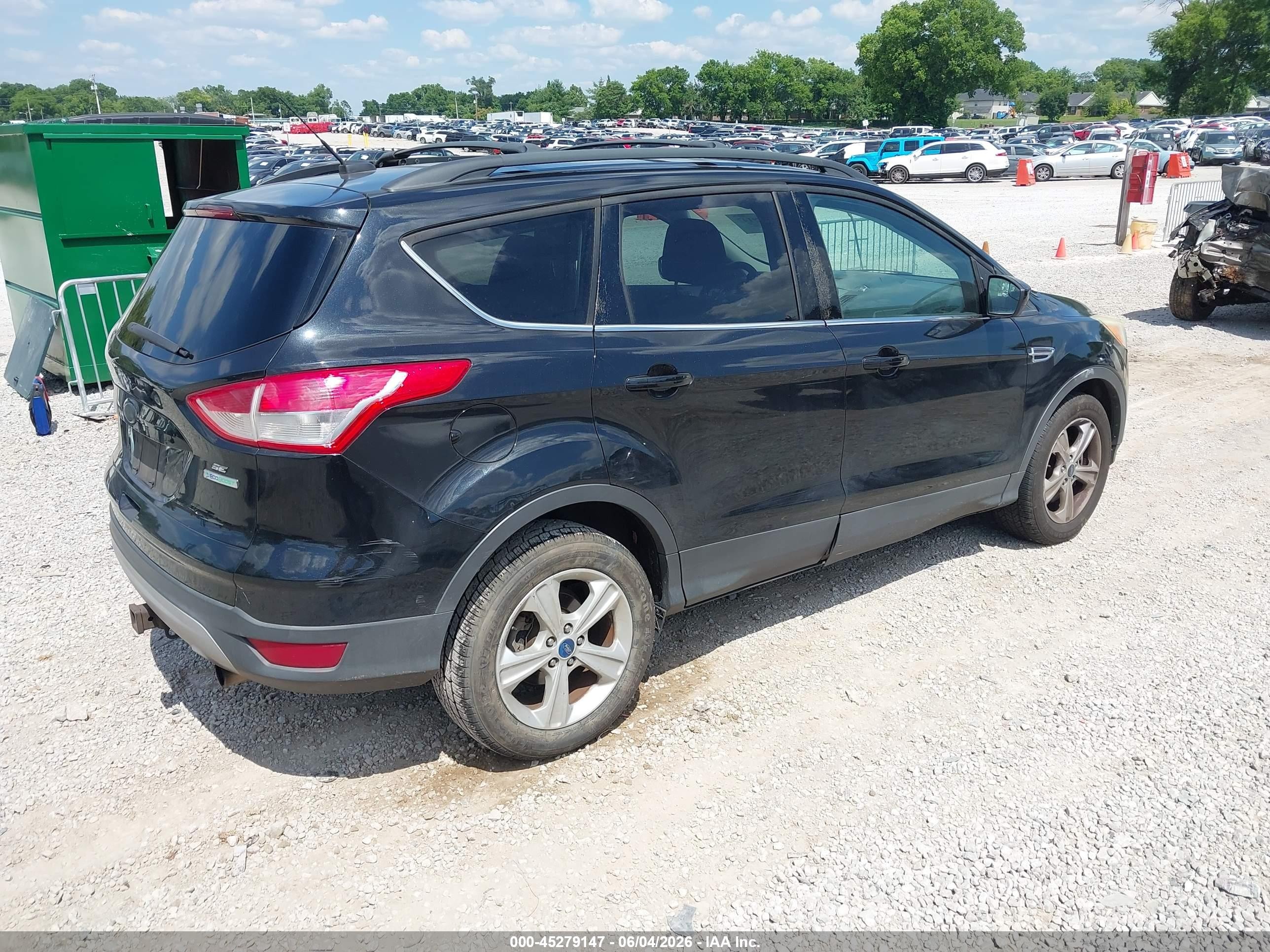 2013 Ford Escape Se Black vin: 1FMCU0G94DUC15607