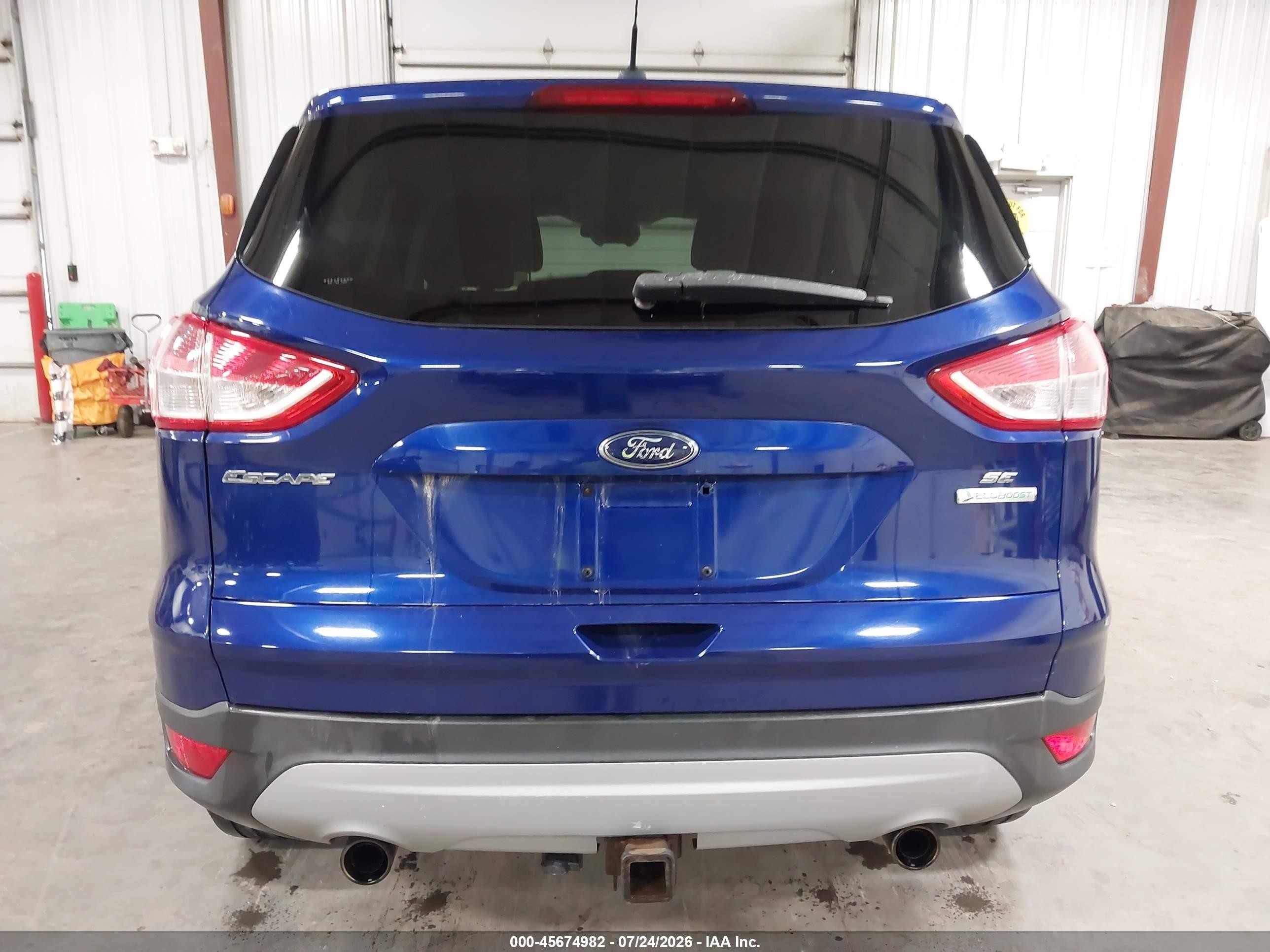 2013 Ford Escape Se Blue vin: 1FMCU0G94DUC59896