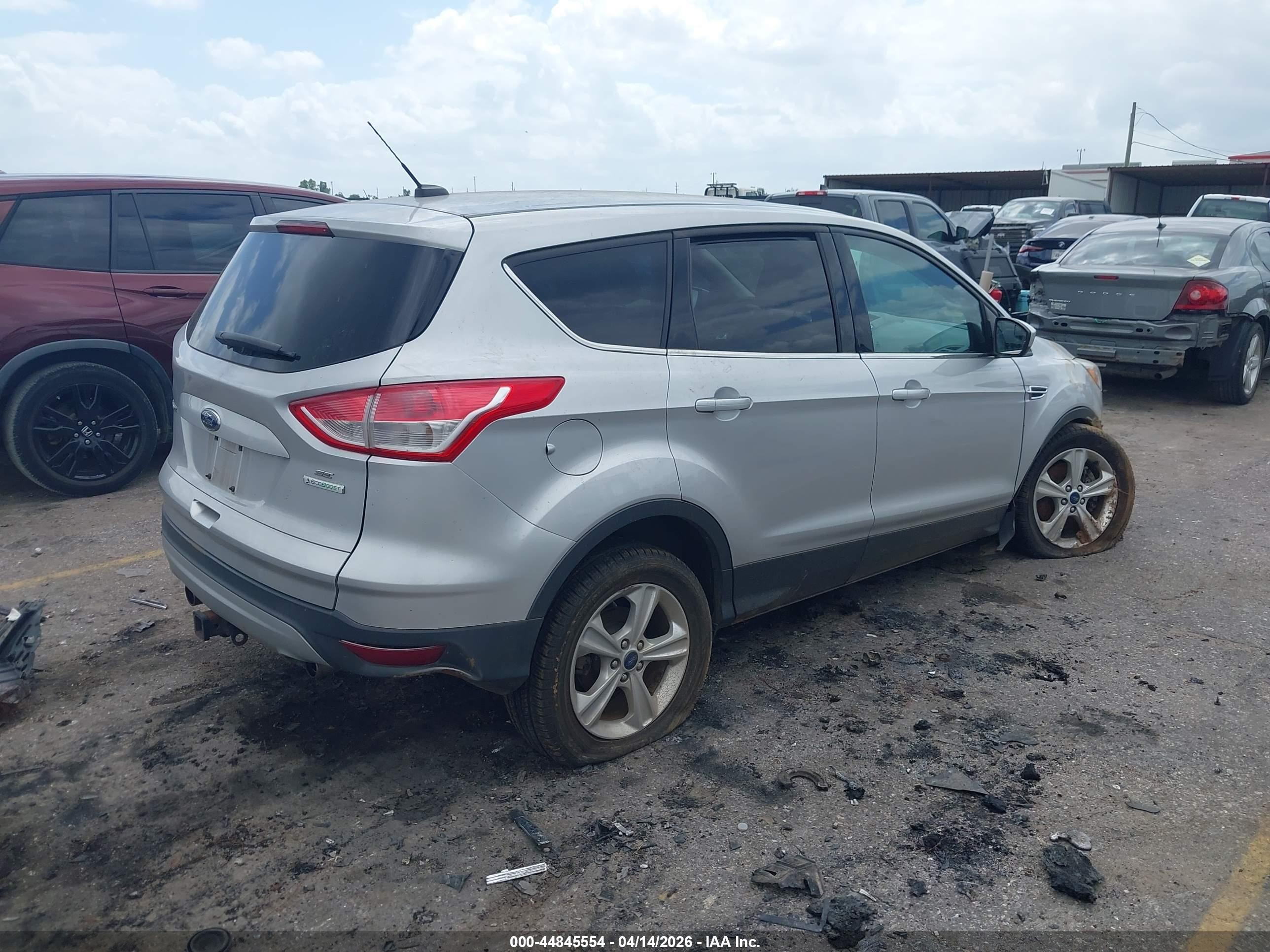2013 Ford Escape Se Silver vin: 1FMCU0G94DUD17392
