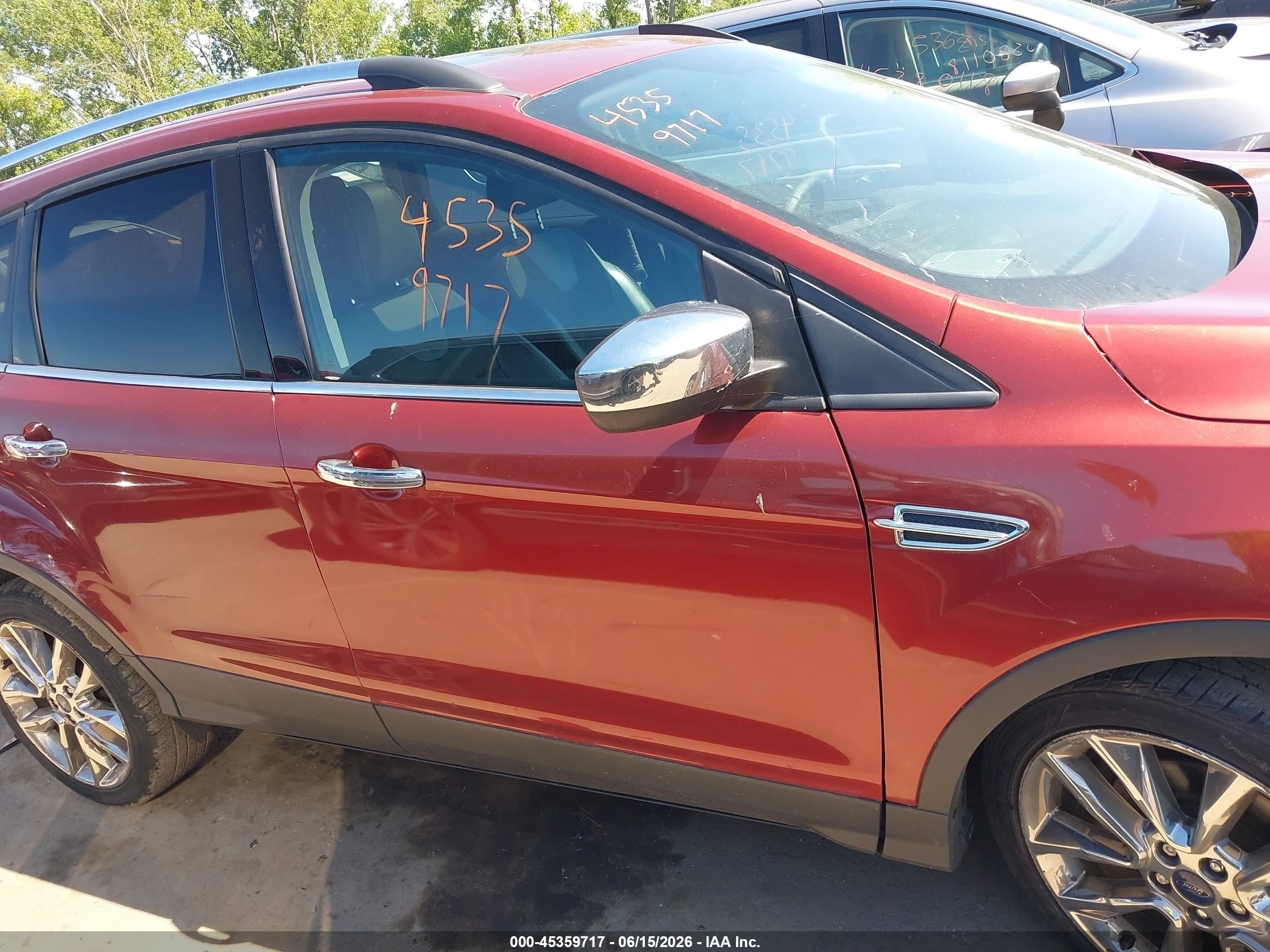 2014 Ford Escape Se Orange vin: 1FMCU0G94EUE50770
