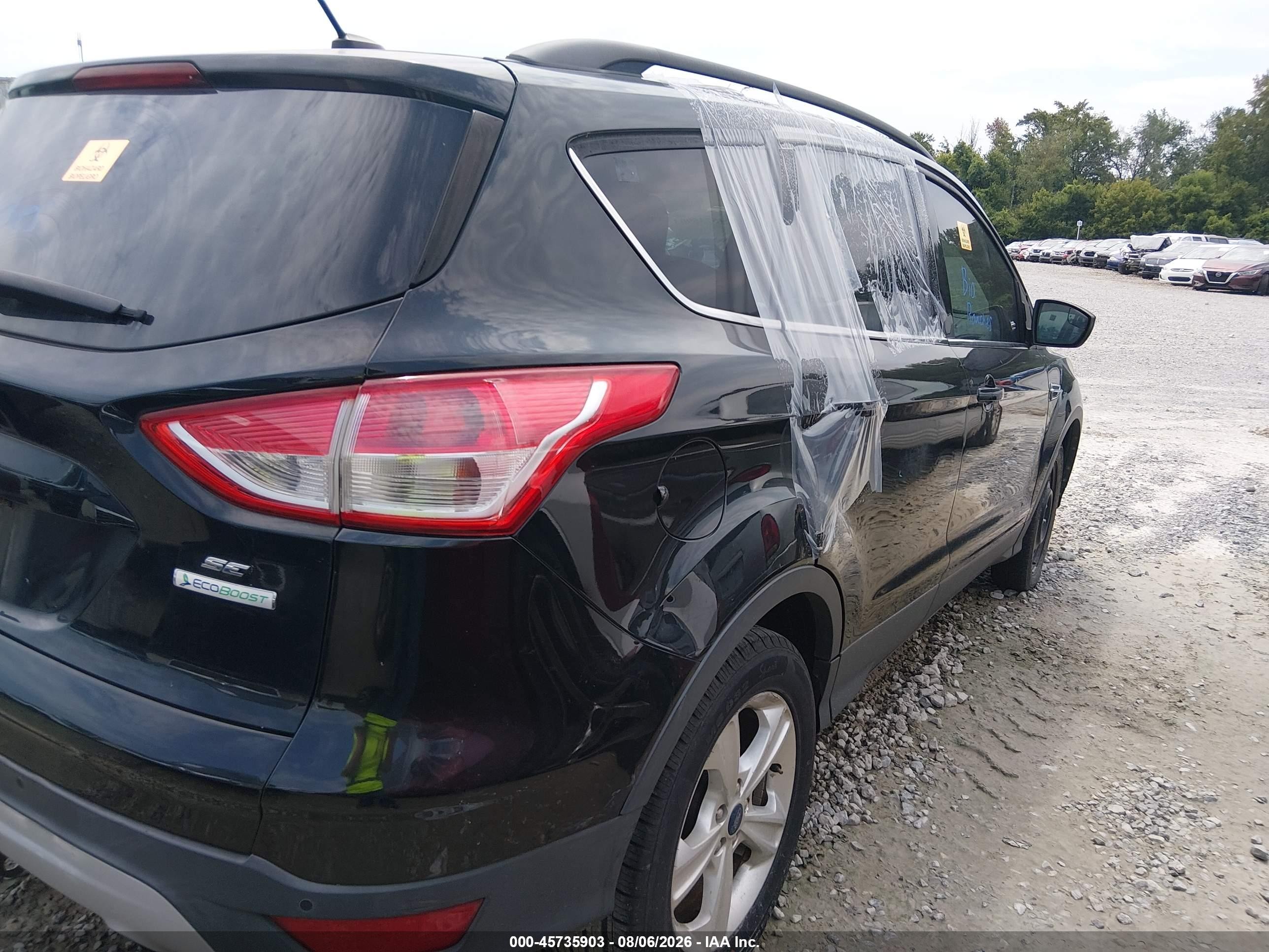 2015 Ford Escape Se Black vin: 1FMCU0G94FUA50533