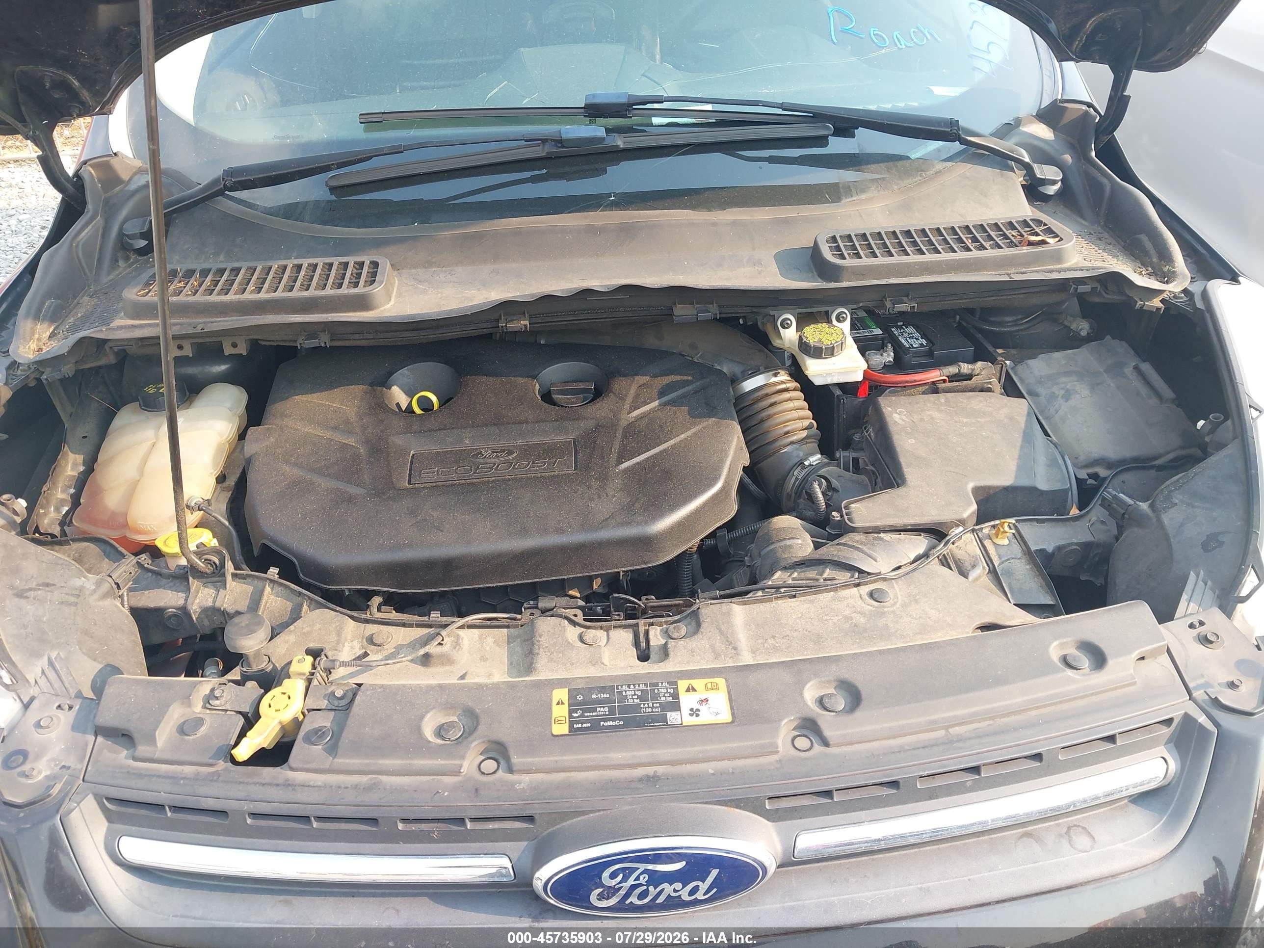 2015 Ford Escape Se Black vin: 1FMCU0G94FUA50533