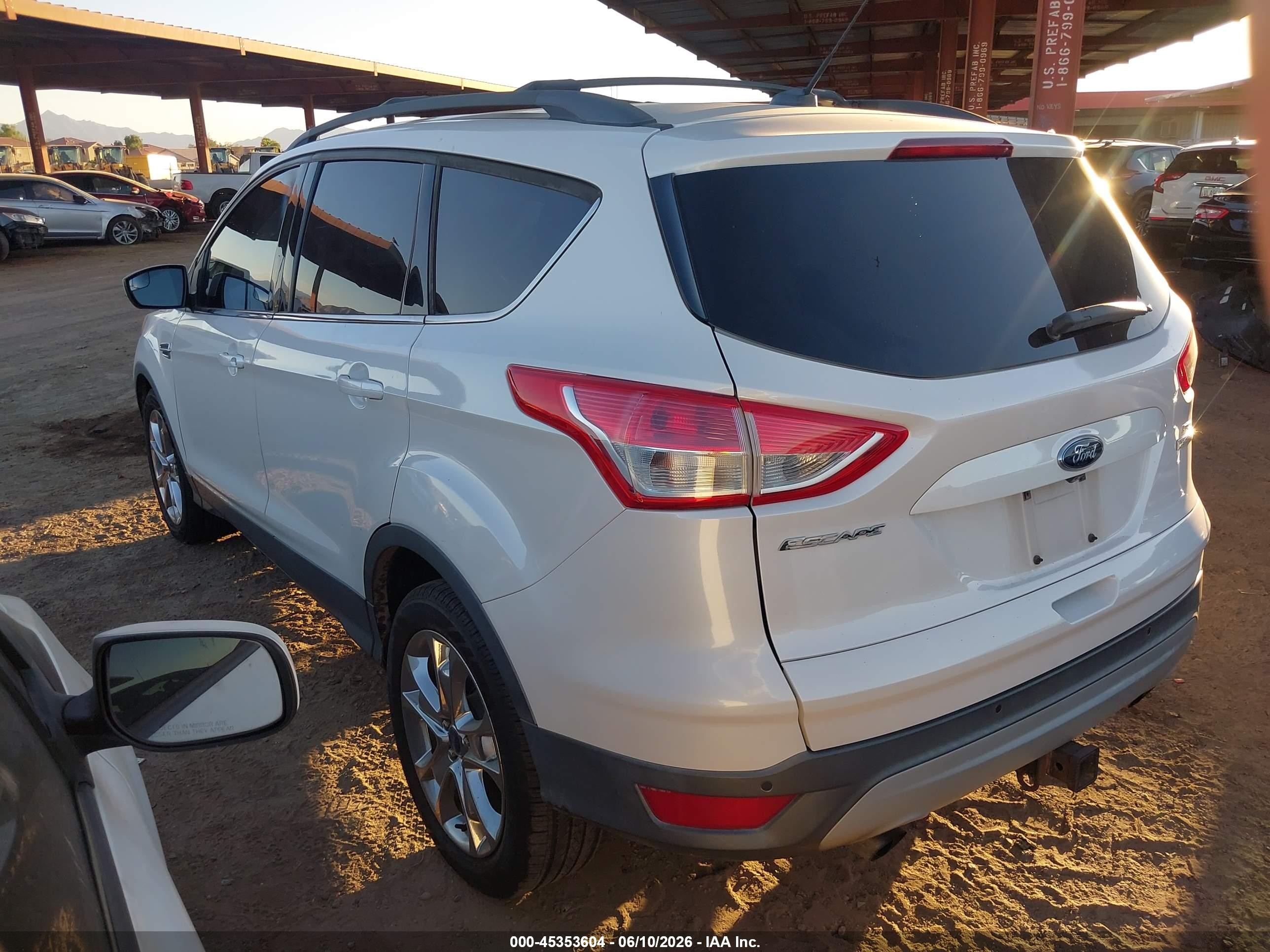 2015 Ford Escape Se White vin: 1FMCU0G94FUC90505