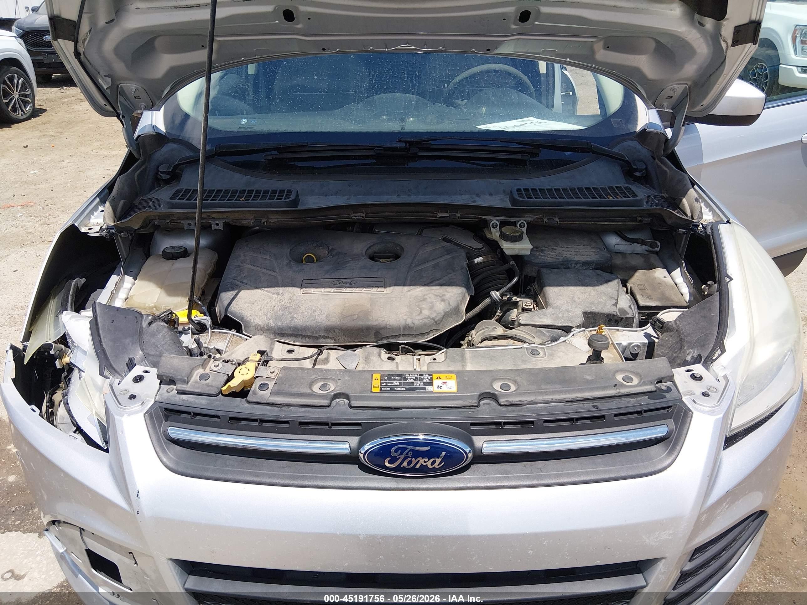 2013 Ford Escape Se Silver vin: 1FMCU0G95DUA16923