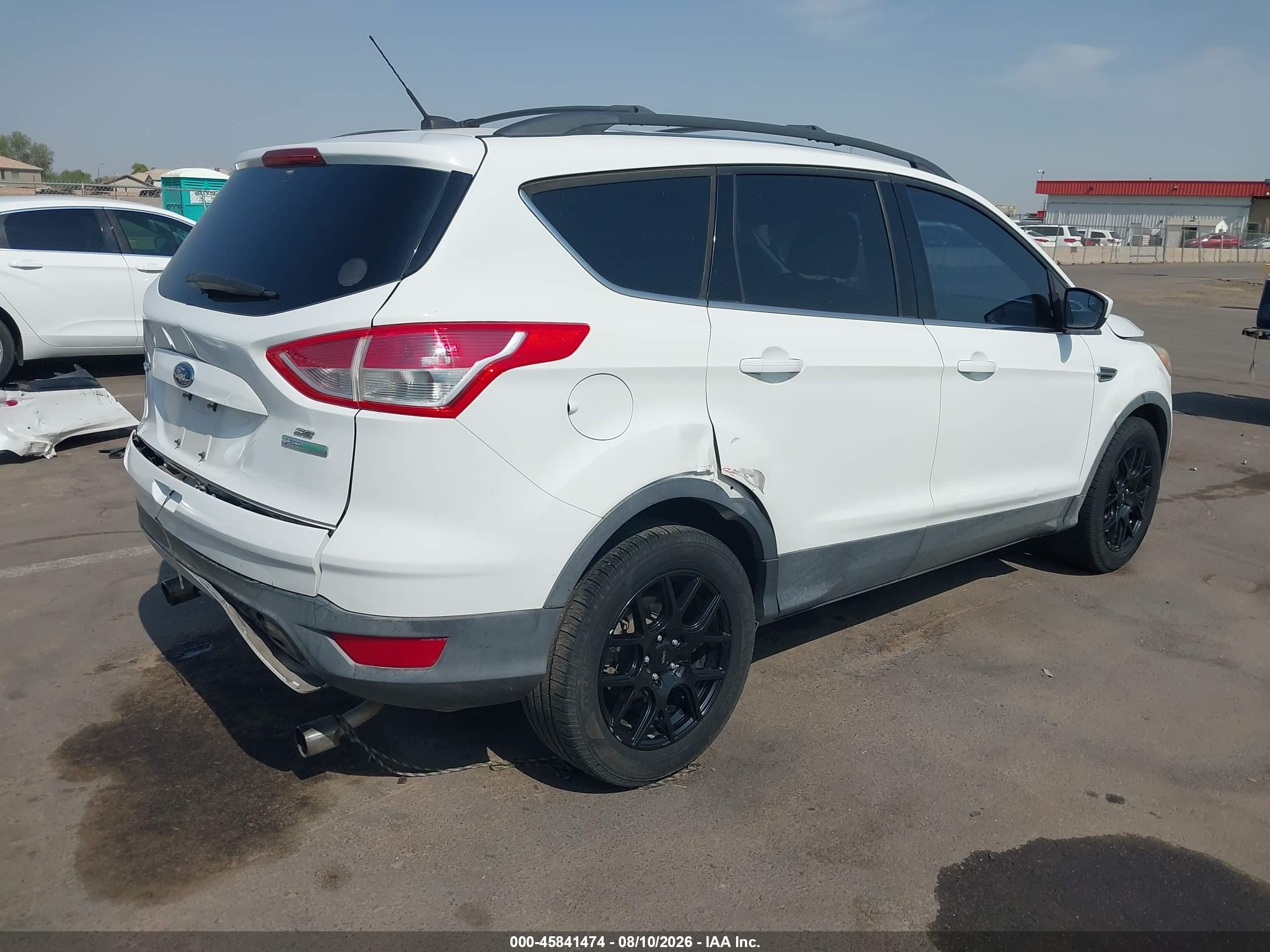 2013 Ford Escape Se White vin: 1FMCU0G95DUA86583
