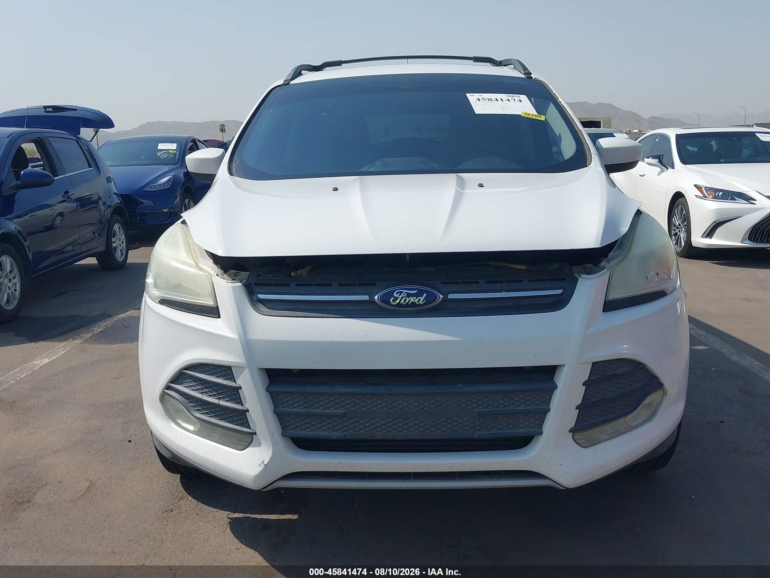 2013 Ford Escape Se White vin: 1FMCU0G95DUA86583