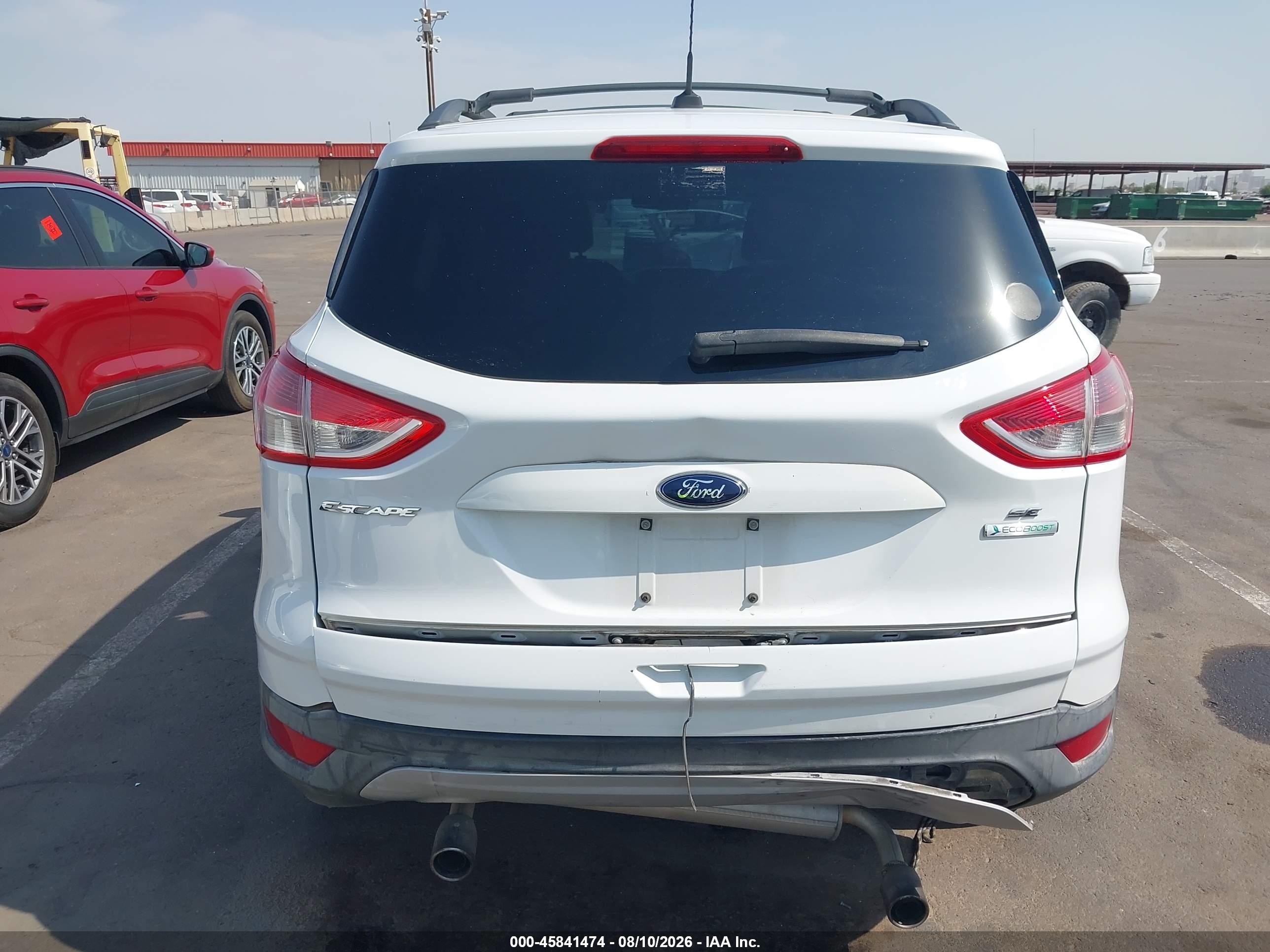 2013 Ford Escape Se White vin: 1FMCU0G95DUA86583