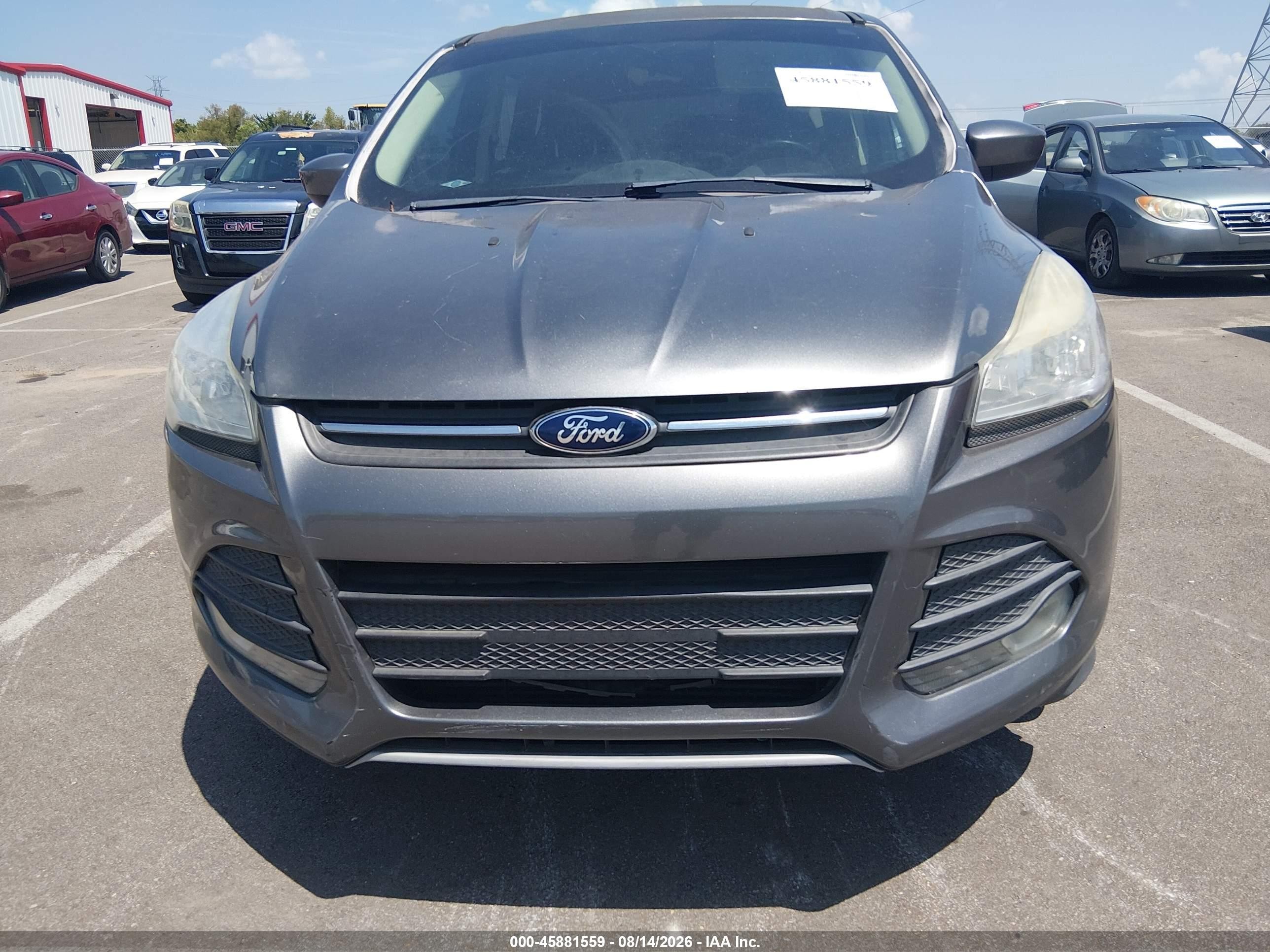2013 Ford Escape Se Gray vin: 1FMCU0G95DUC82510