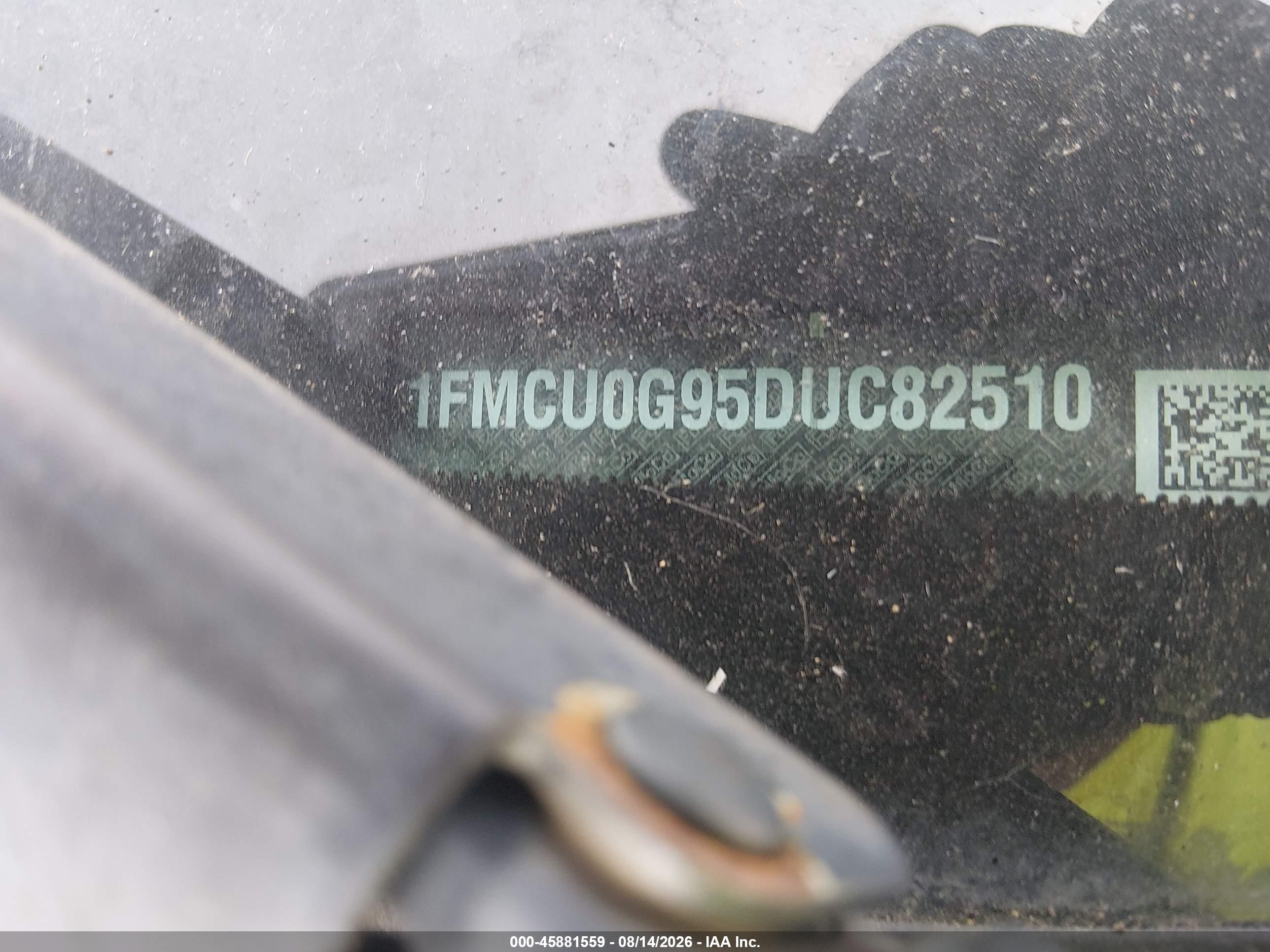 2013 Ford Escape Se Gray vin: 1FMCU0G95DUC82510