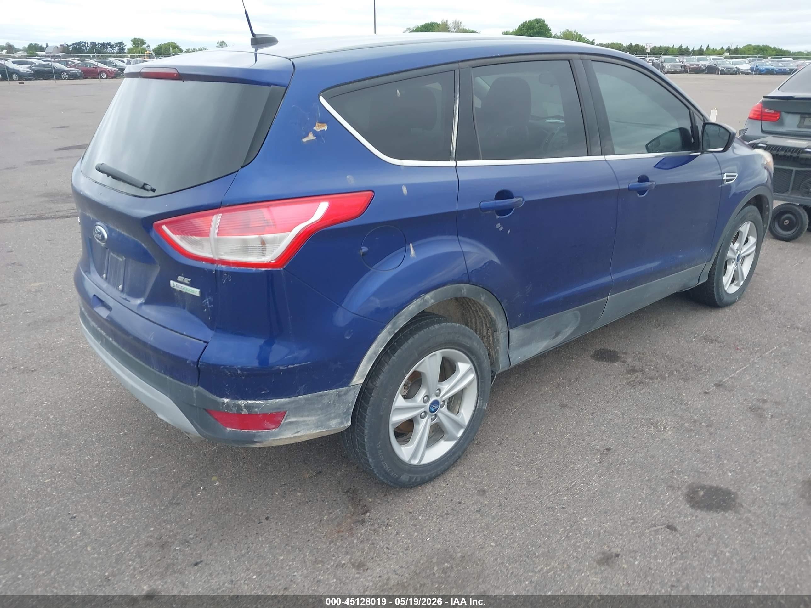 2014 Ford Escape Se Blue vin: 1FMCU0G95EUA53276