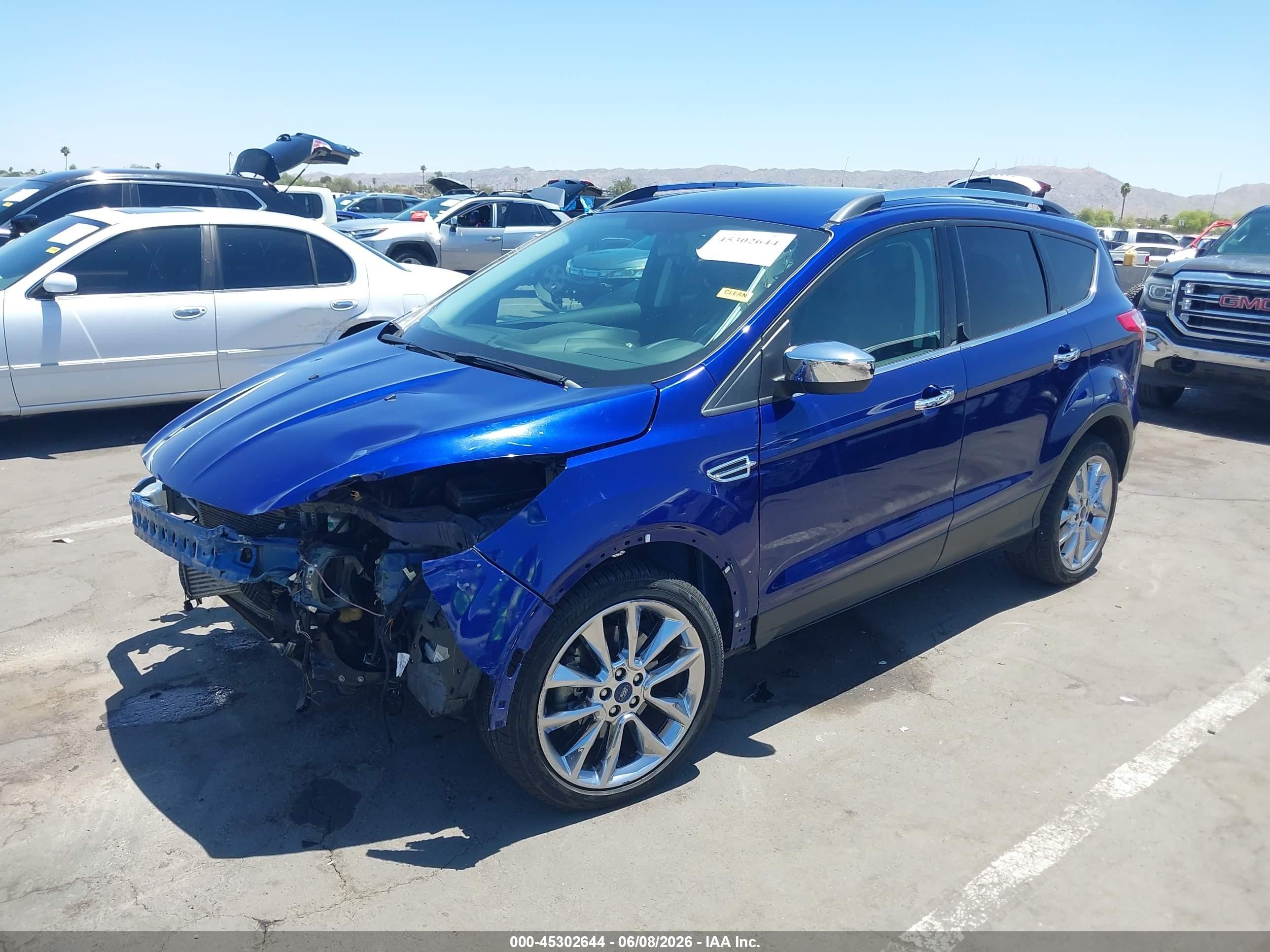 2014 Ford Escape Se Blue vin: 1FMCU0G95EUC74232