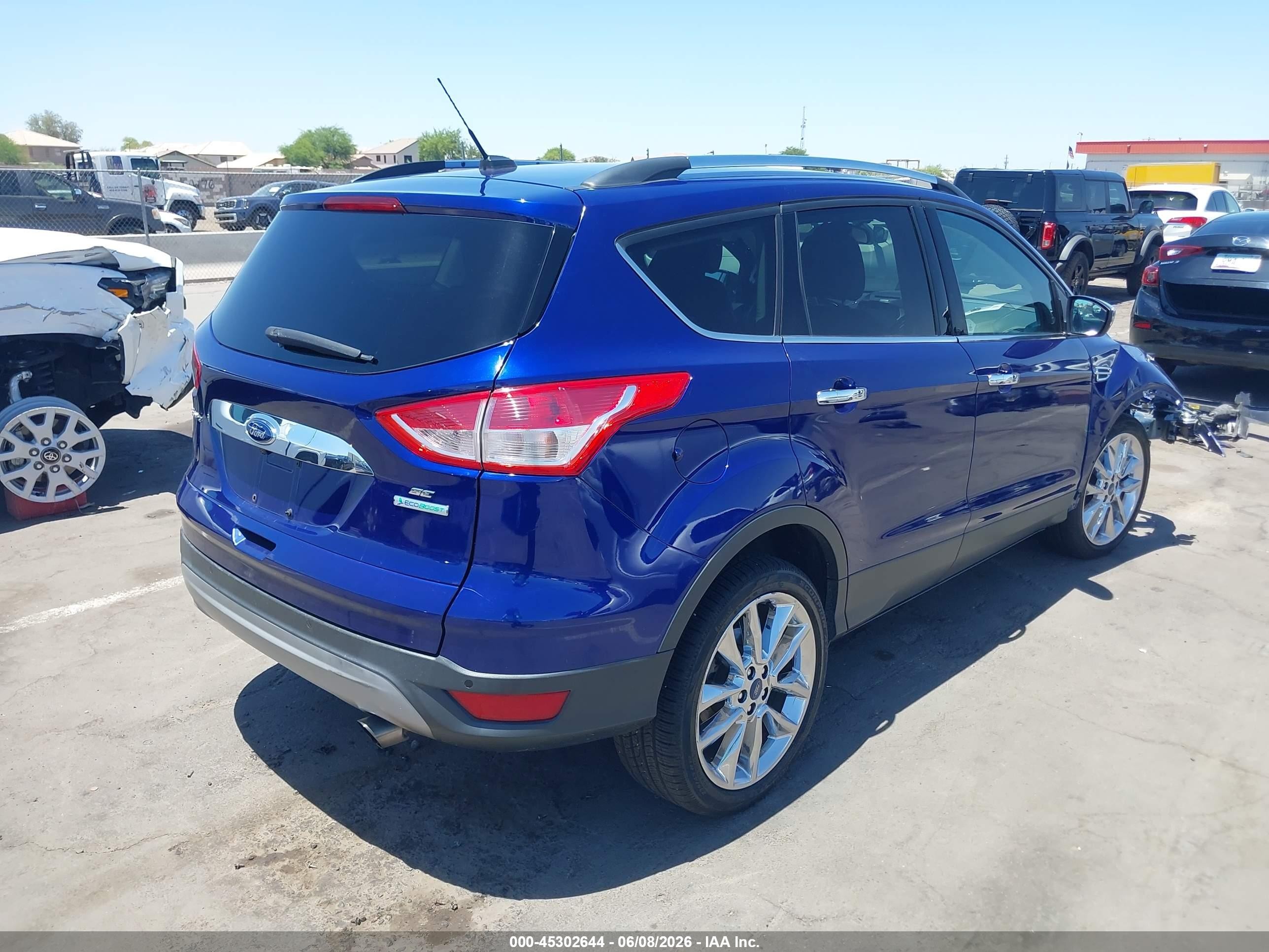 2014 Ford Escape Se Blue vin: 1FMCU0G95EUC74232
