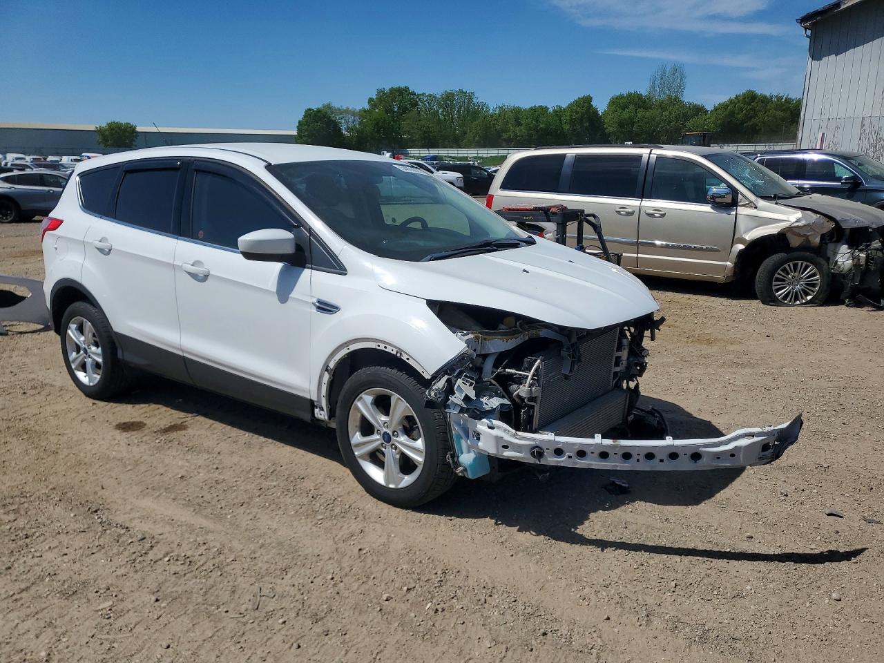 2015 Ford Escape Se White vin: 1FMCU0G95FUB76285